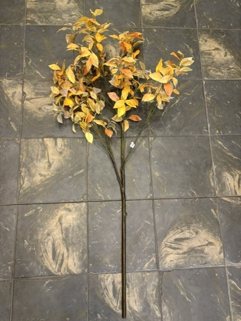 NEW Pottery Barn Faux Golden Fall Autumn Branches Leaves Stem 56″ Decor NWT