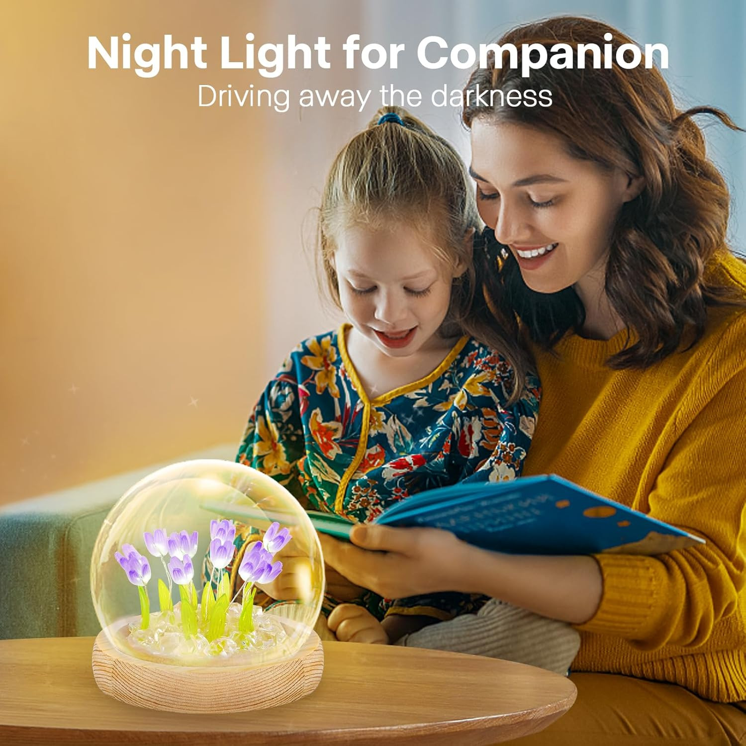 Flower Lamp Night Light Valentines Day Gifts for Her Birthday Gifts Women for Be