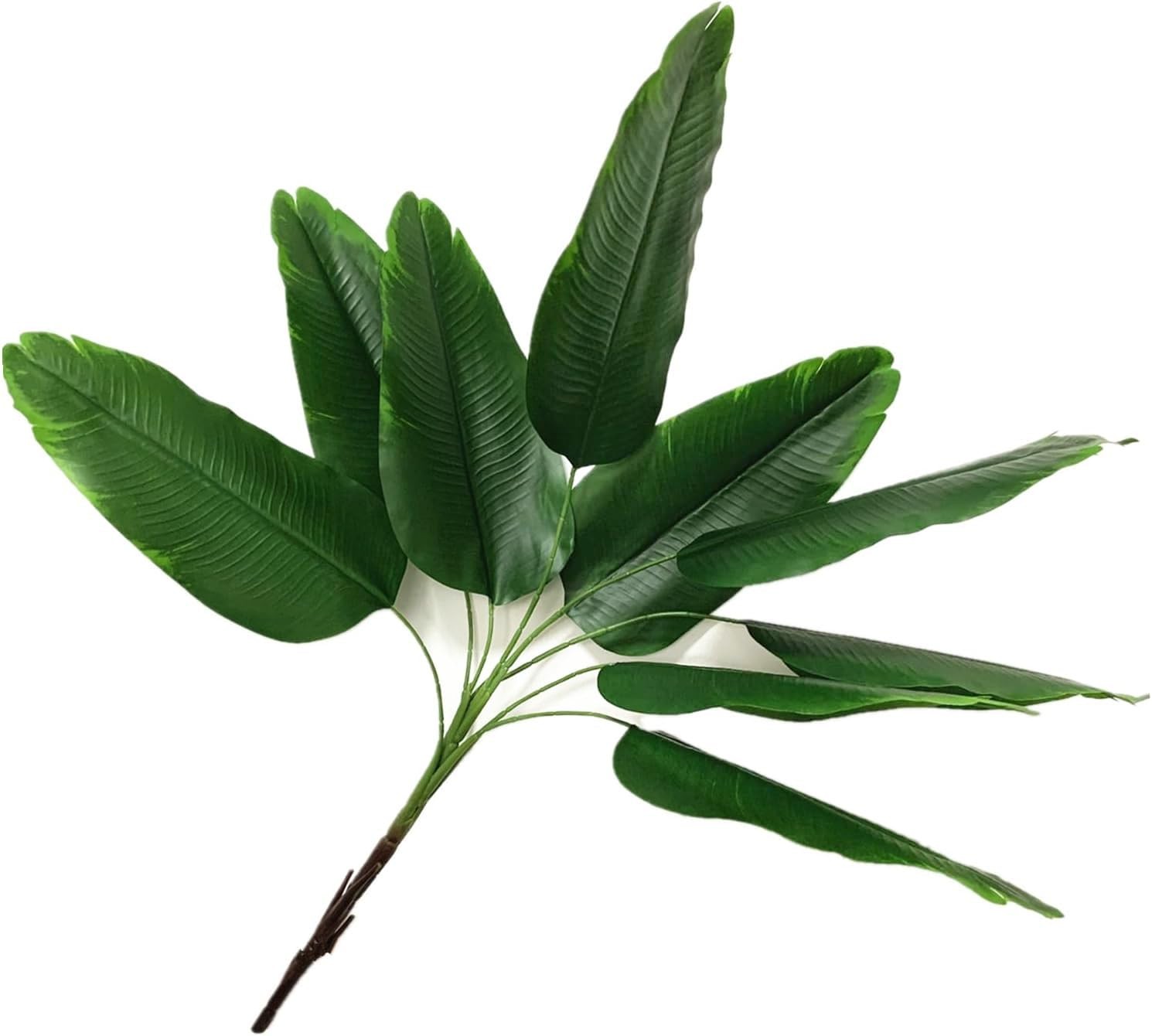 Fake Bird of Paradise Plant Artificial Banana Tree 30 Inch 2 Pack, Tropical M…