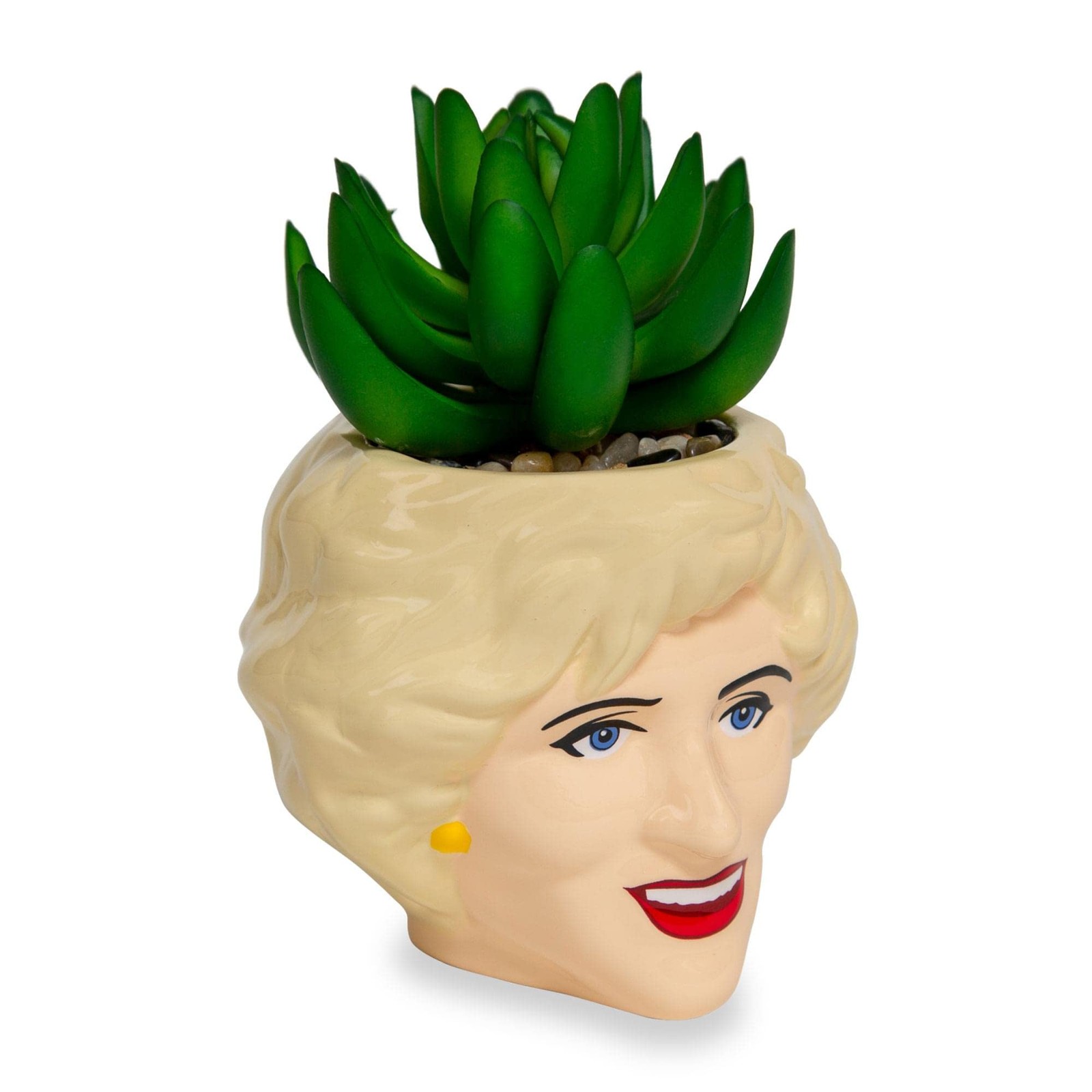 Toynk The Golden Girls Rose 3-inch Ceramic Mini Planter with Artificial Succulen