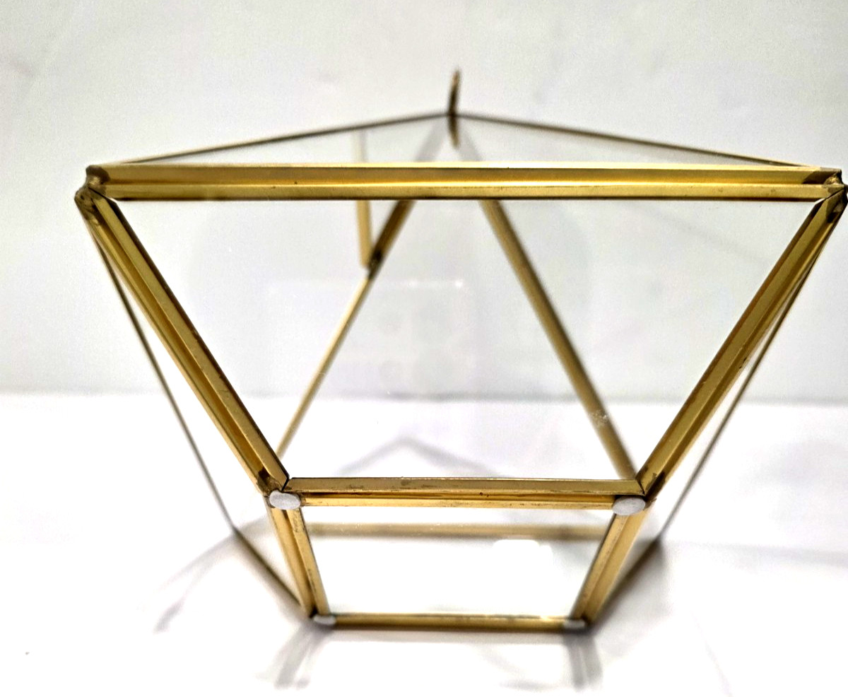 Geometric Glass Terrarium for Artificial Plants, Figurines or Home Decor.