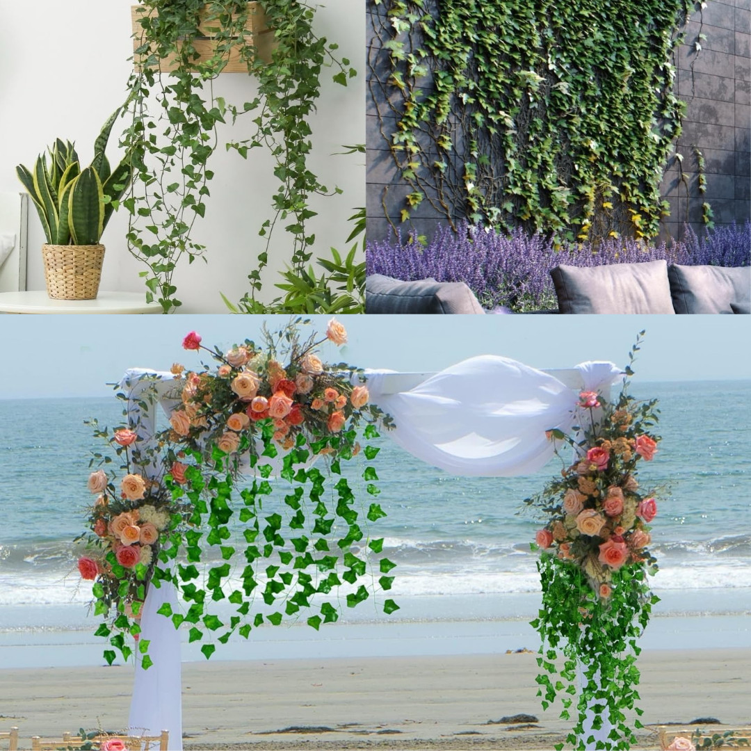Sggvecsy 6 Pack 42Ft Fake Vines Fake Ivy Leaves Artificial Ivy Leaf Plants Artif