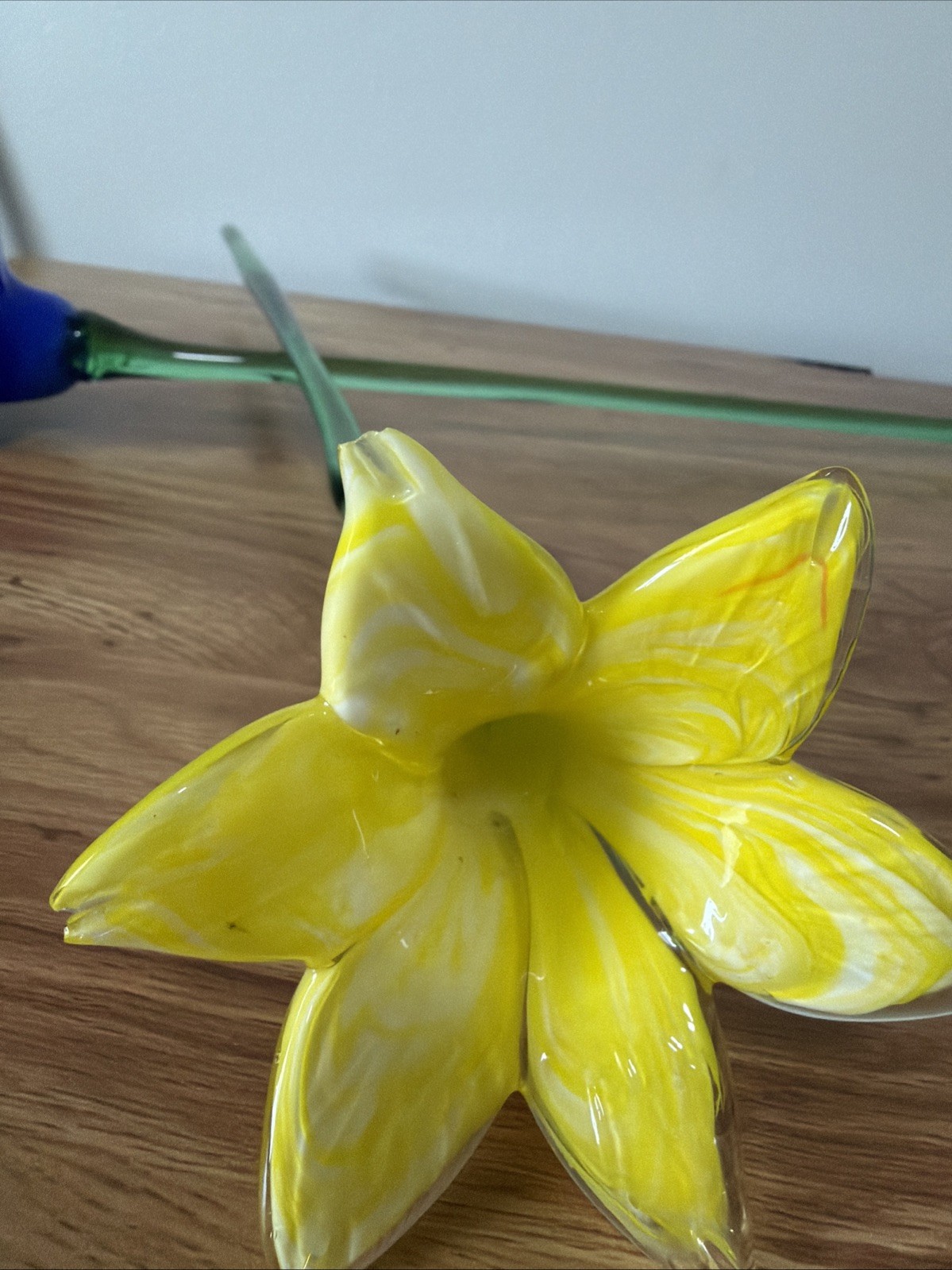 Hand Blown Vintage Glass Flowers ( Made In Italy). 20 Inches Tall