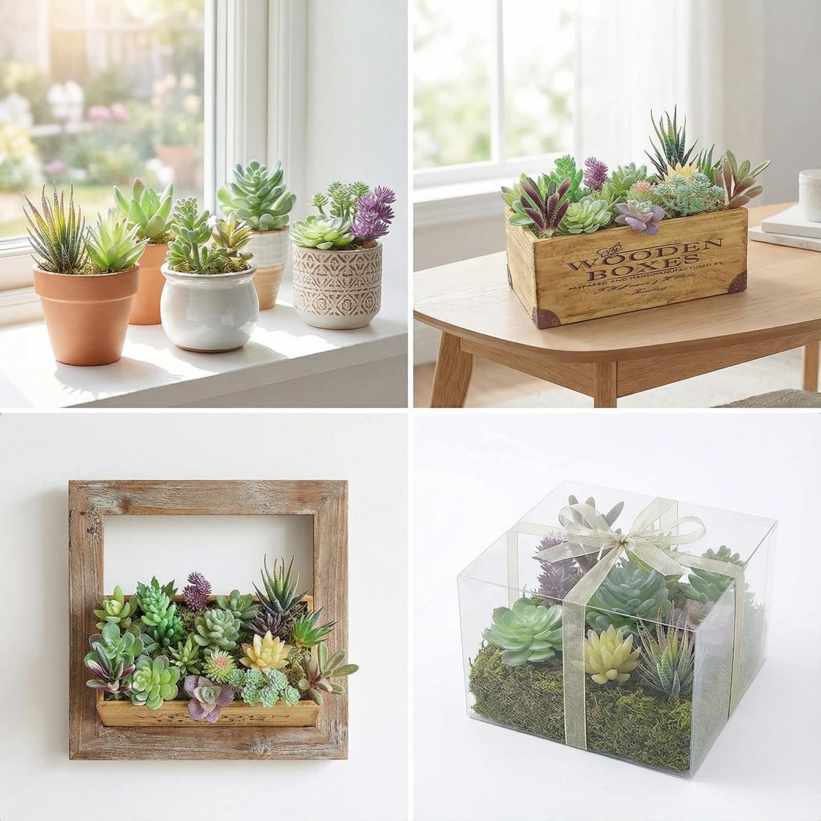 18 Pack Artificial Succulent Plants Realistic Unpotted Faux Style B18 DIY