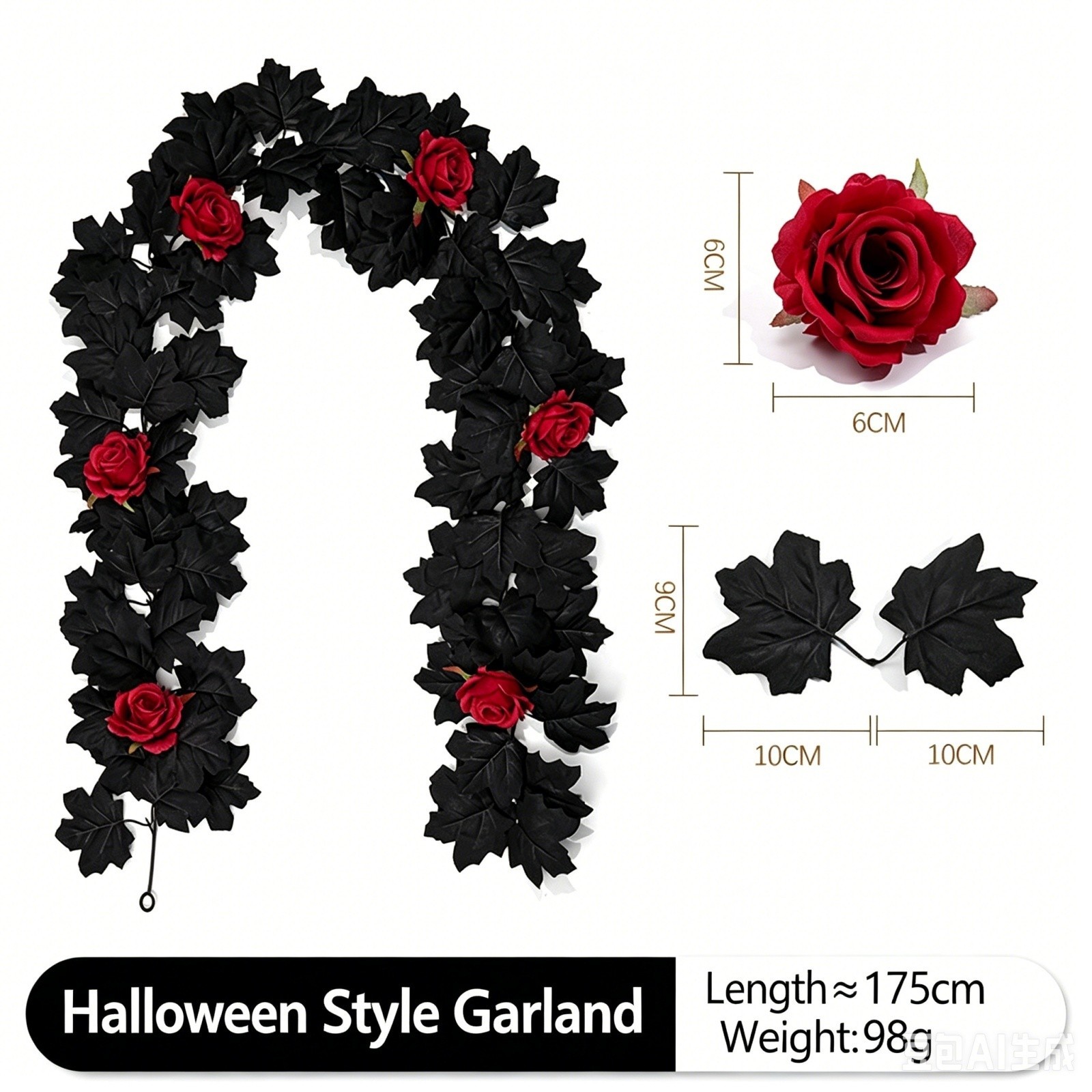 Maple Leaf Vine Floral Garland for Halloween For Party Home Decoration
