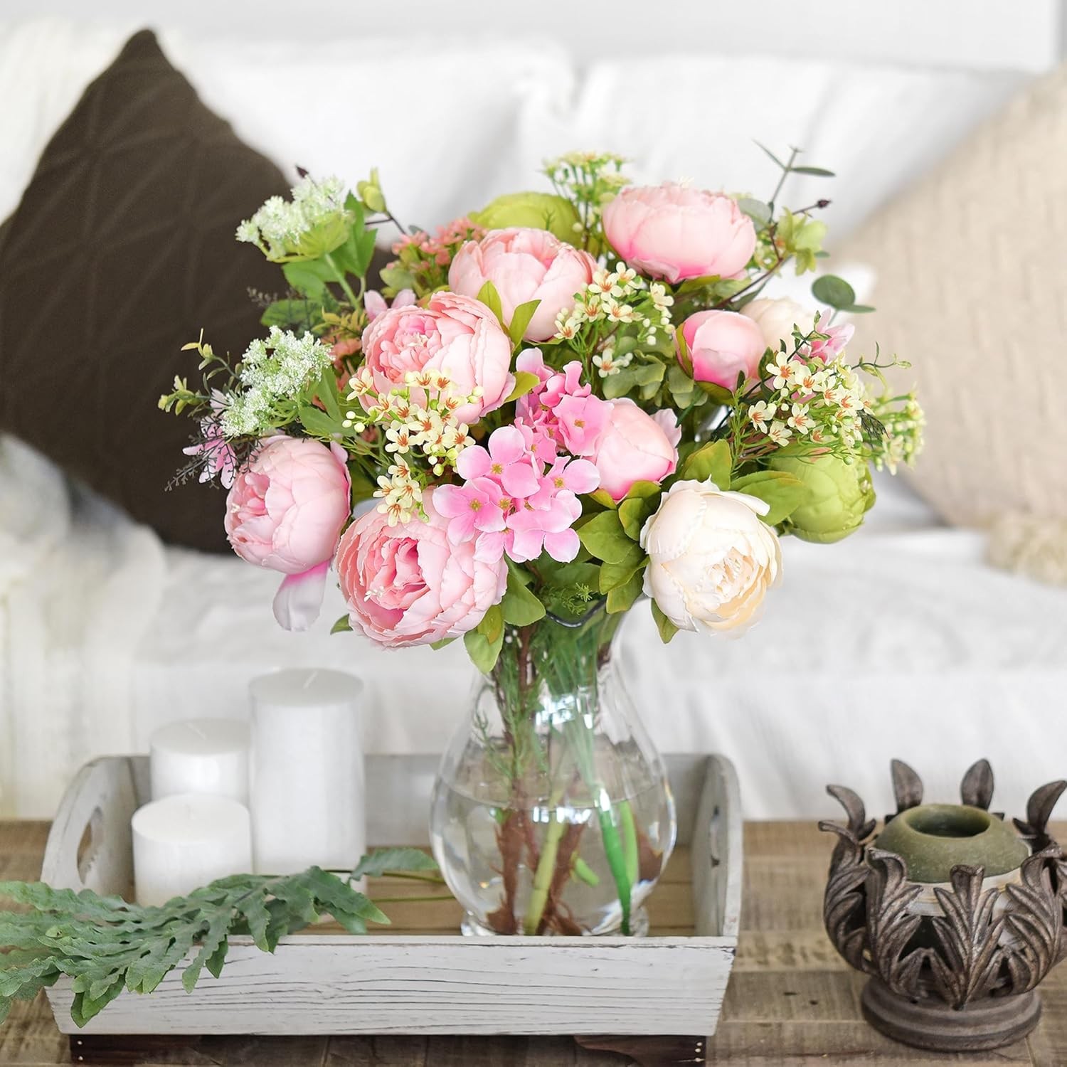 Vintage silk peonies hydrangeas for wedding home decor floral