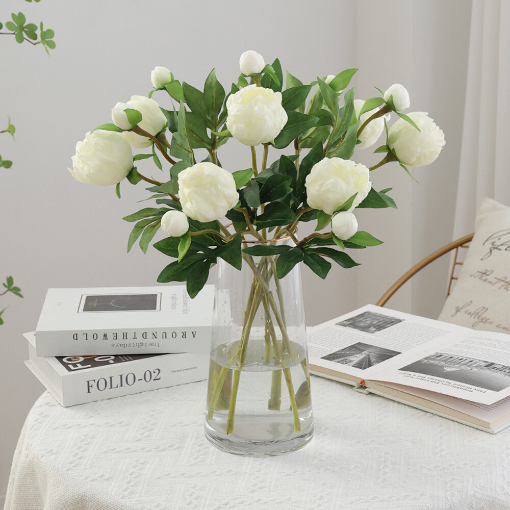 1Pc Artificial Peony Flower Bouquet Wedding Home Table Decor Arrange Fake Plant