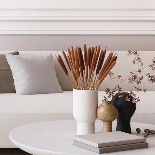 Dried Natural Cattails – 20PCS for DIY Floral Arrangements and Home Office