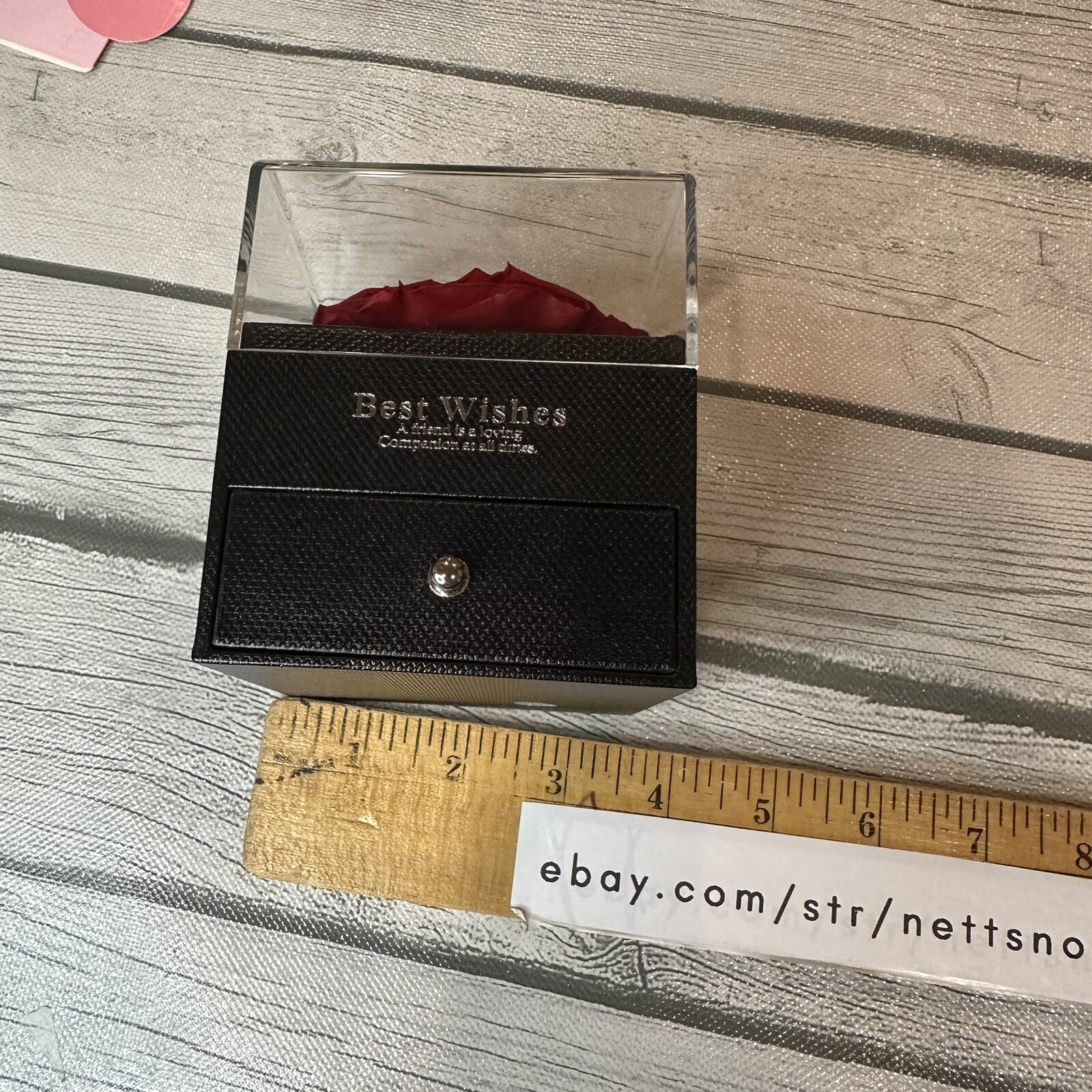 REAL Preserved Eternity Forever Rose Luxury Box Holiday Wedding Gift & Necklace