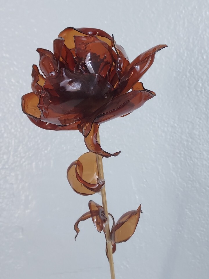 Exclusive artificial flower in a glass vase living room bedroom kitchen decor.