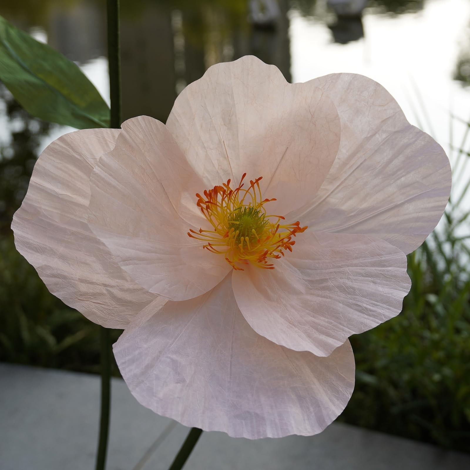 Large Paper Giant Flowers for Home Decor, Handcrafted Poppy Fake Flowers for Eve