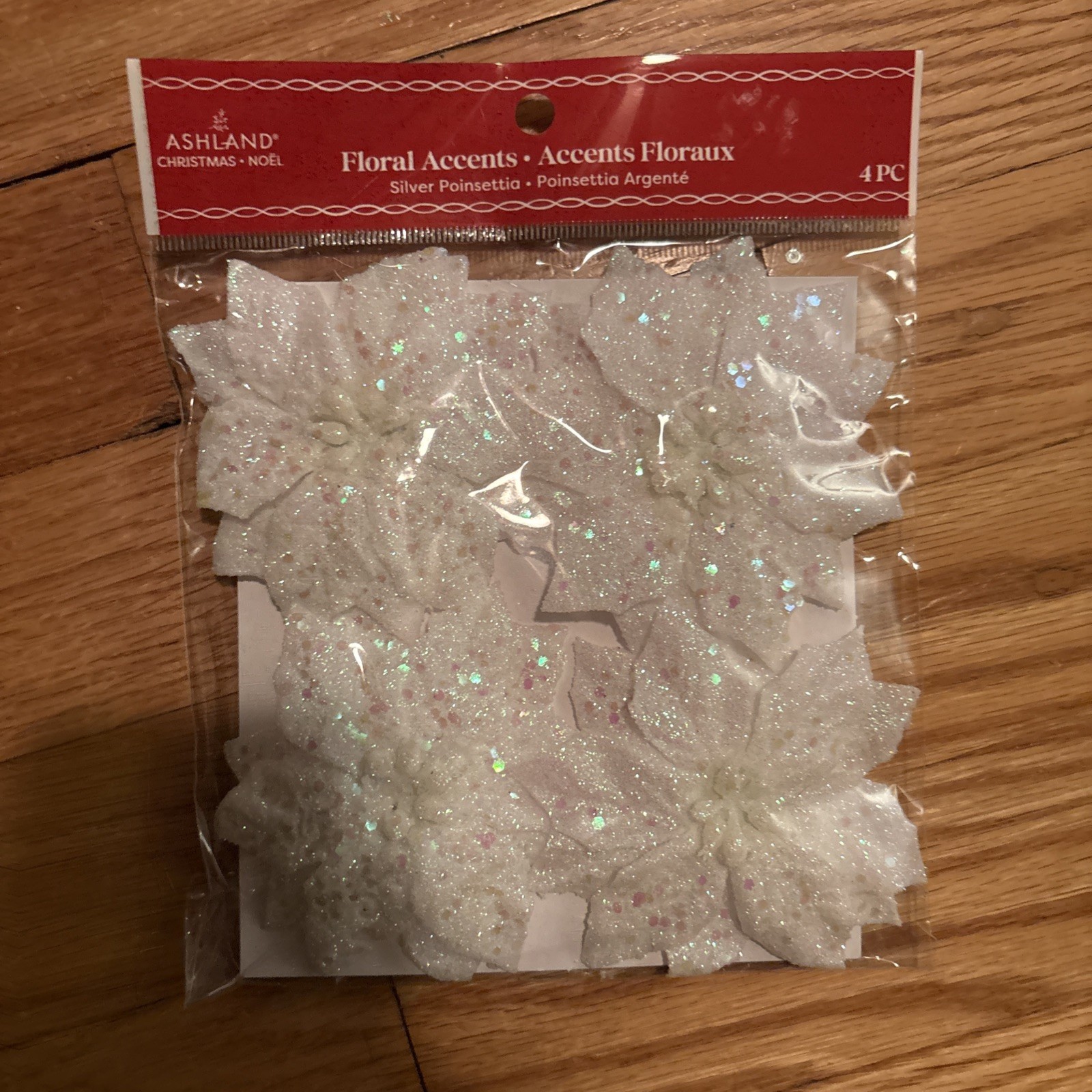 Ashland Floral Accents And Clip On Birds Set Of 14 In Red White And Gold