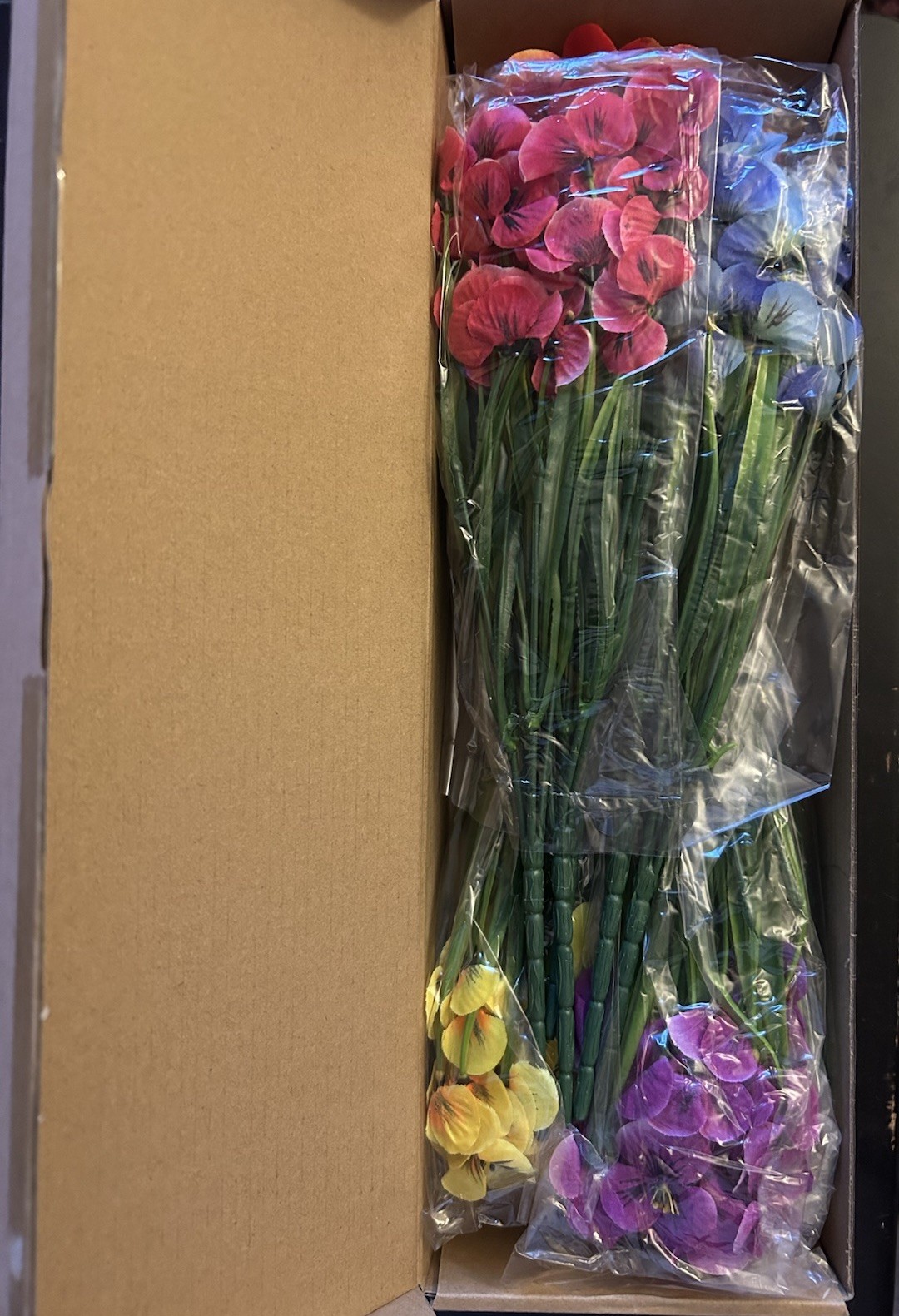 12 Bundle UV Protected Indoor/Outdoor Faux Pansies Silk Flower Decor