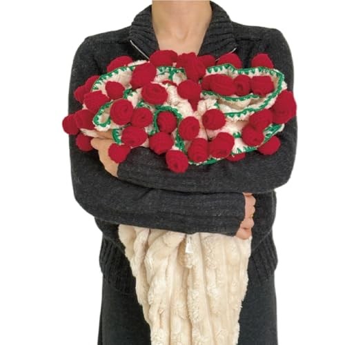 Rose Flowers Bouquet Blanket, Plush Flannel Rose Bouquet Throw 59 Inches