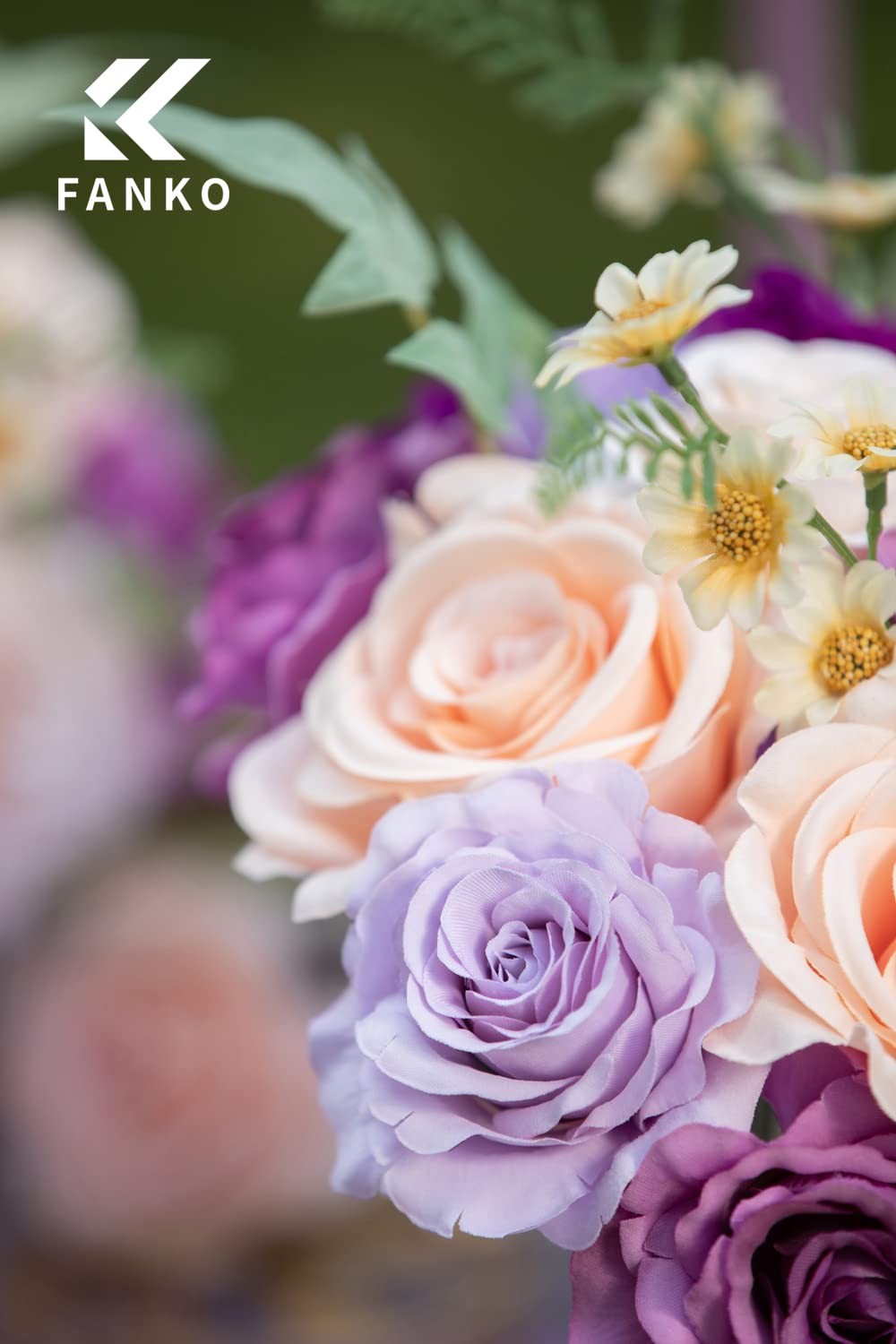 Rose Artificial Flowers Combo for DIY, Fake Purple Rose Artificial Silk Flowe…