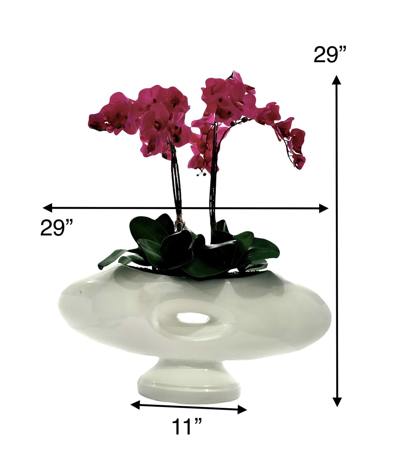 Orchid Arrangement Real Touch and Look Custom Faux Floral in Vintage Container