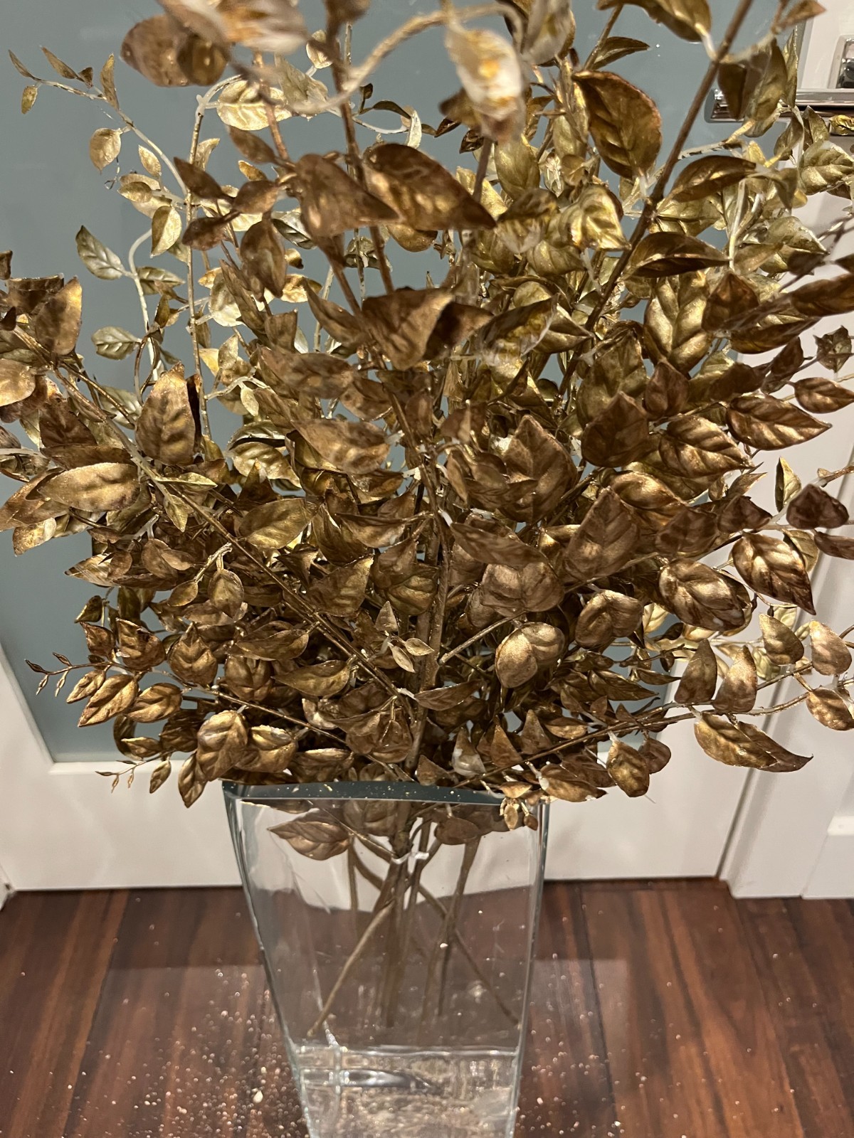 Gold Metallic Leaves Stems – Approximately 33” Faux Floral Stems