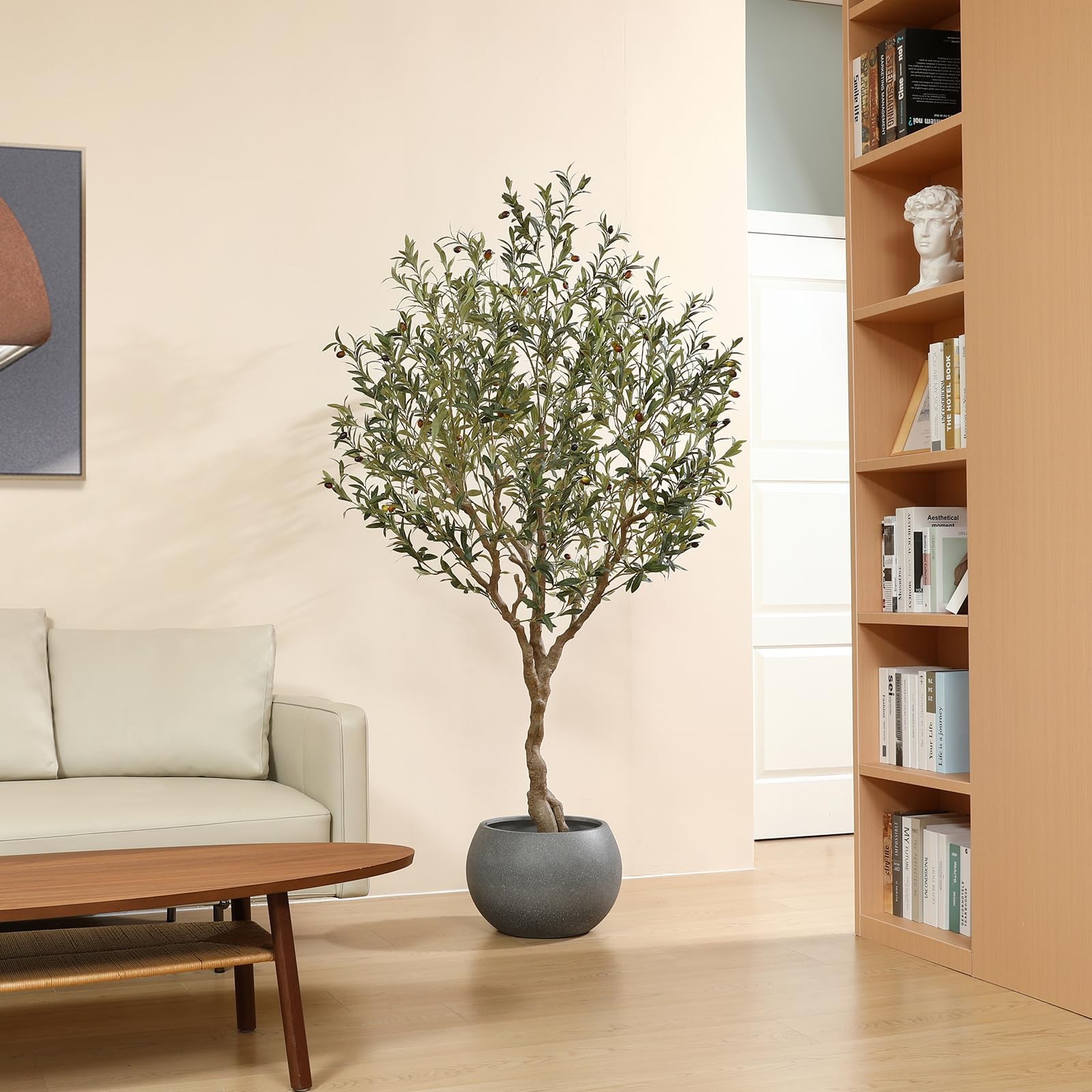 Olive Trees Artificial Indoor 7ft Artificial Olive Plants Tall Faux Olive Tree F
