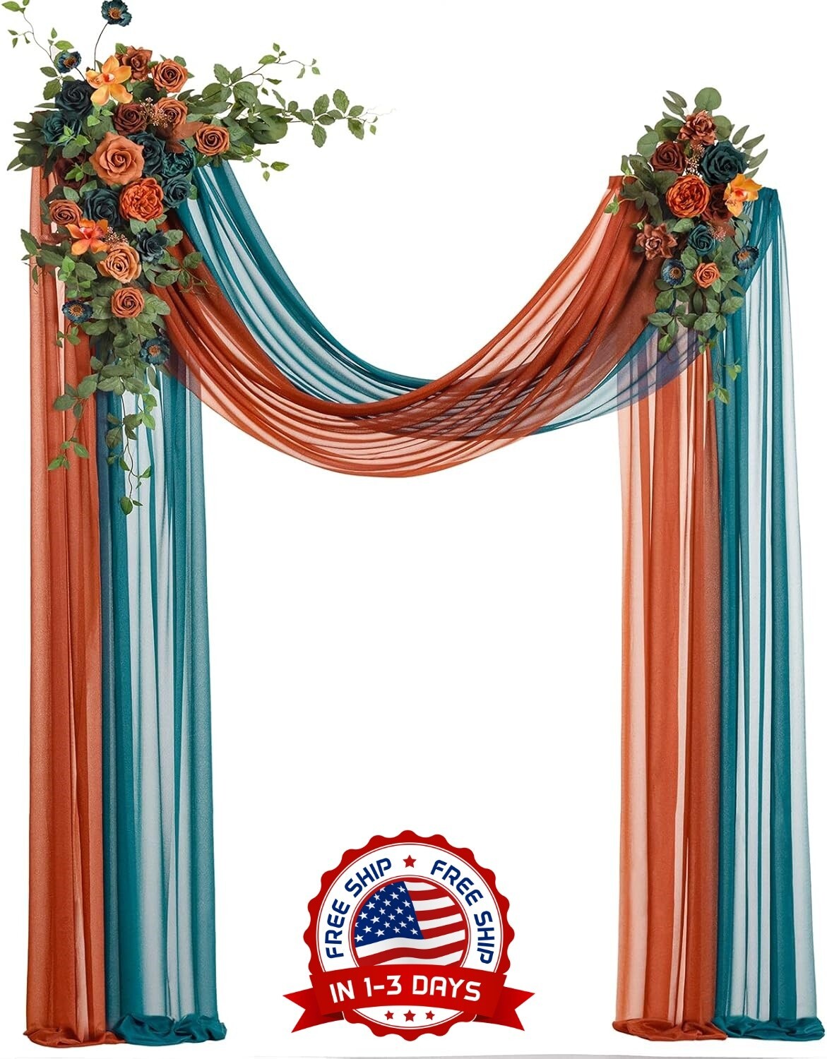 Guirnalda de flores artificiales para decoración floral de arco de boda US NUEVO
