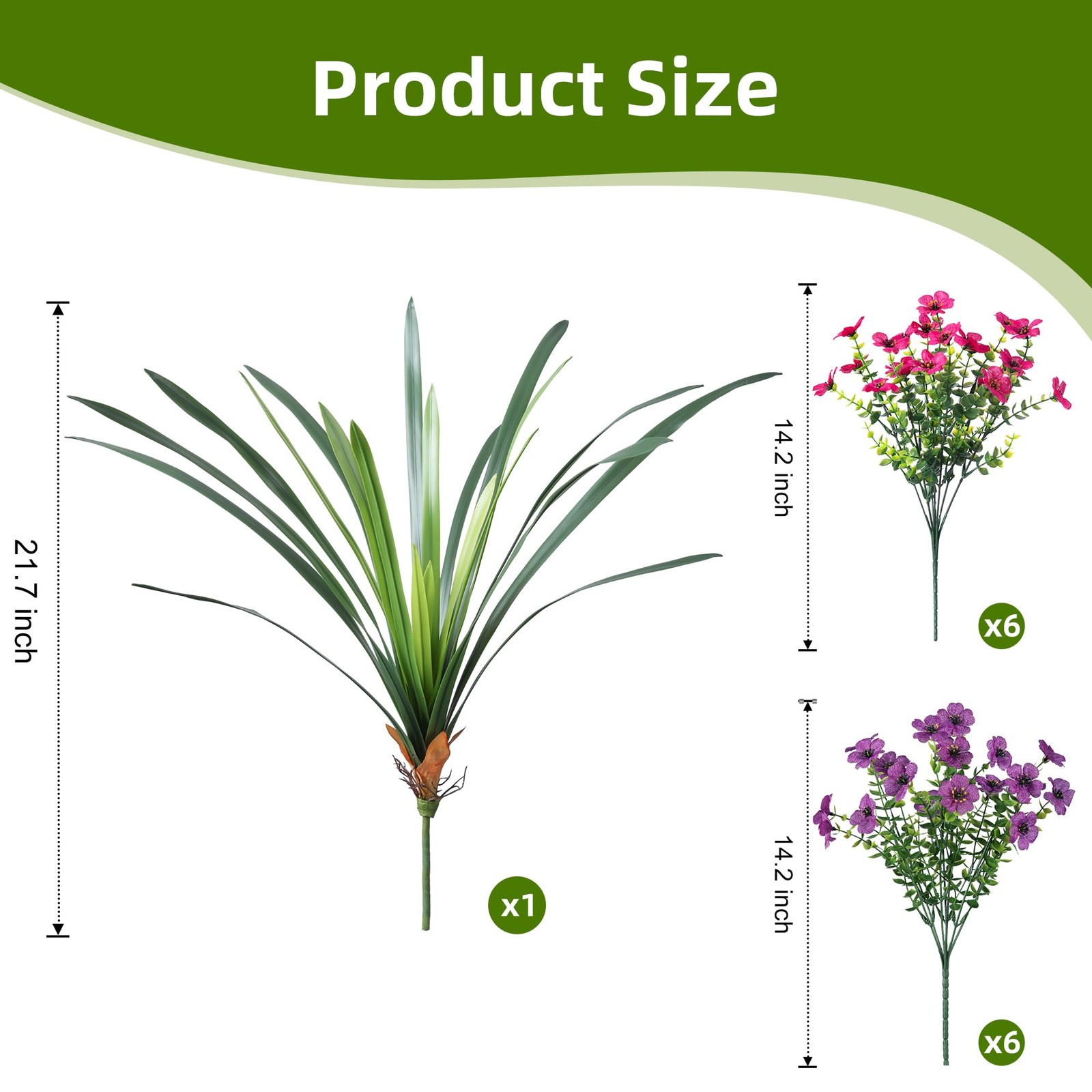 Artificial Flowers for Outdoors, UV Resistant 12 Bundles Silk Flower Daisy wi…