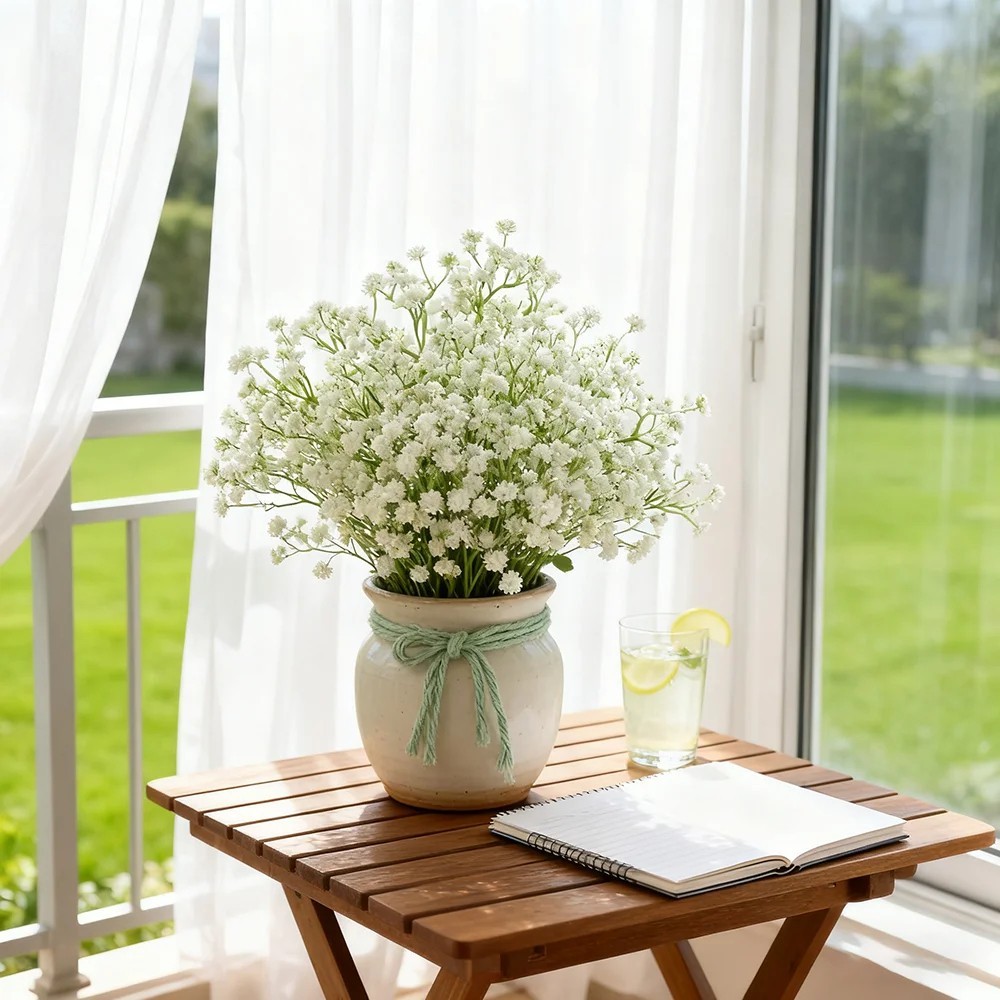 30Pcs Baby Breath Artificial Flowers Fake Babys Breath Gypsophila Flowers Bulk