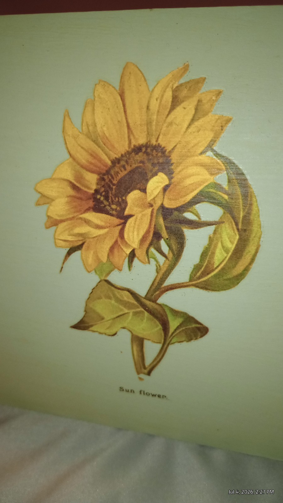 Painted, Decorative Squared Oval Pot. Painted Decorated And Waxed. Ready To…