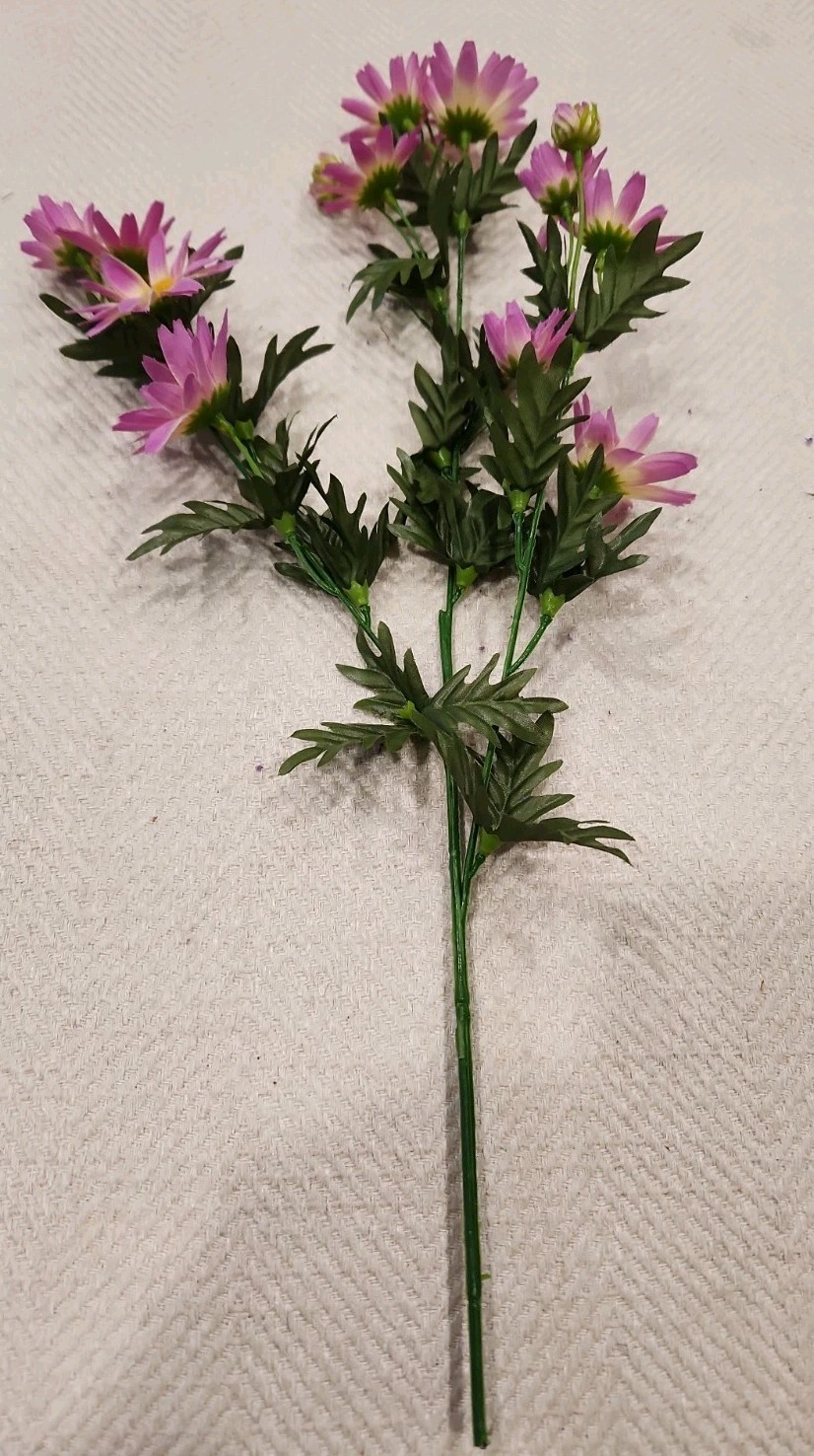 Lot of Artificial Faux Silk Wired Flowers ~ Pink, Purple, Peach