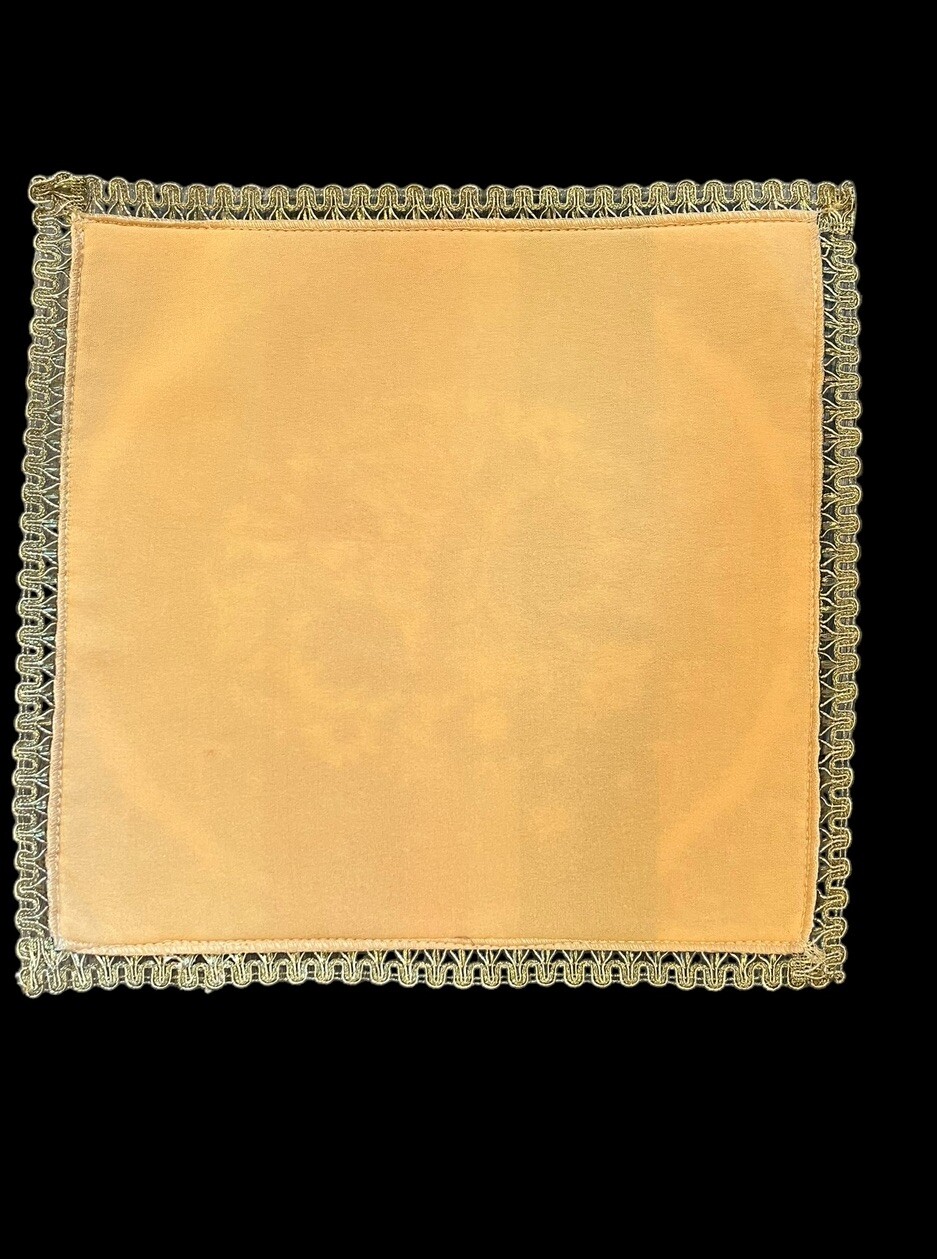 Vintage Victorian Inspired Floral w/Gold Glitter Accent Trim Decorative Square
