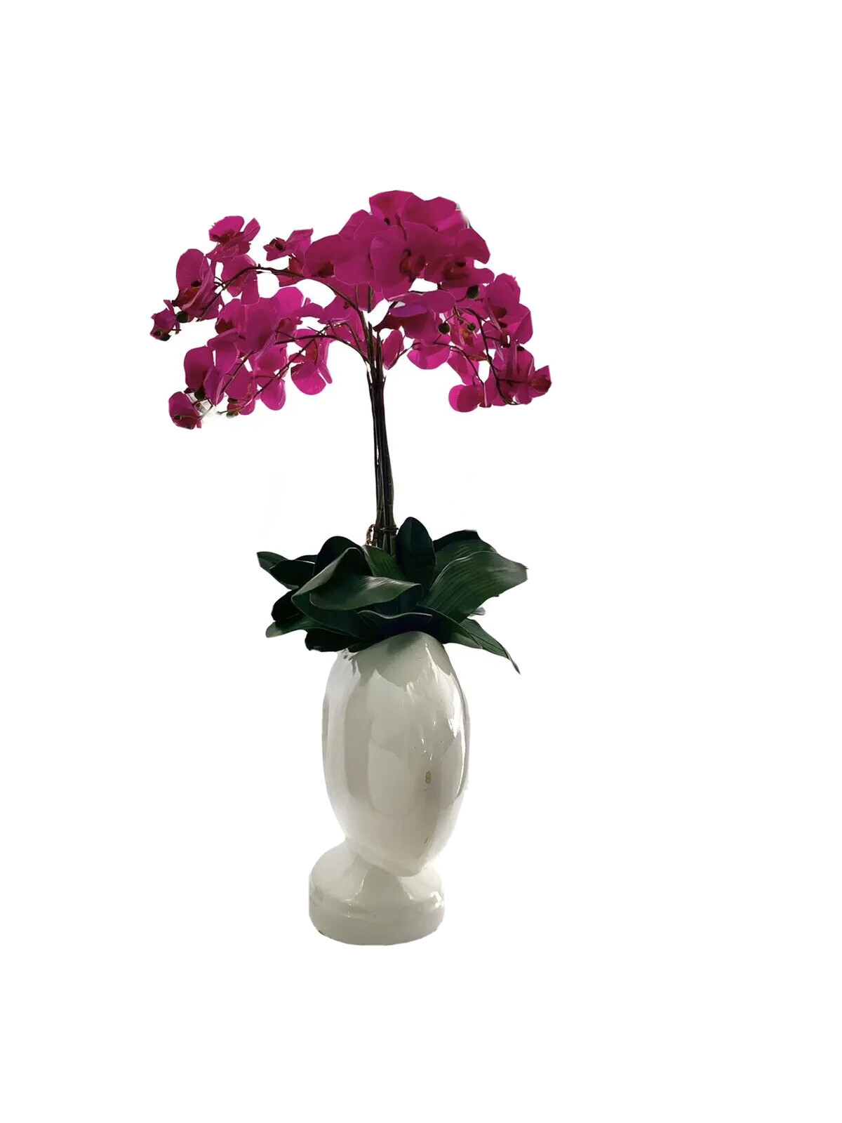 Orchid Arrangement Real Touch and Look Custom Faux Floral in Vintage Container