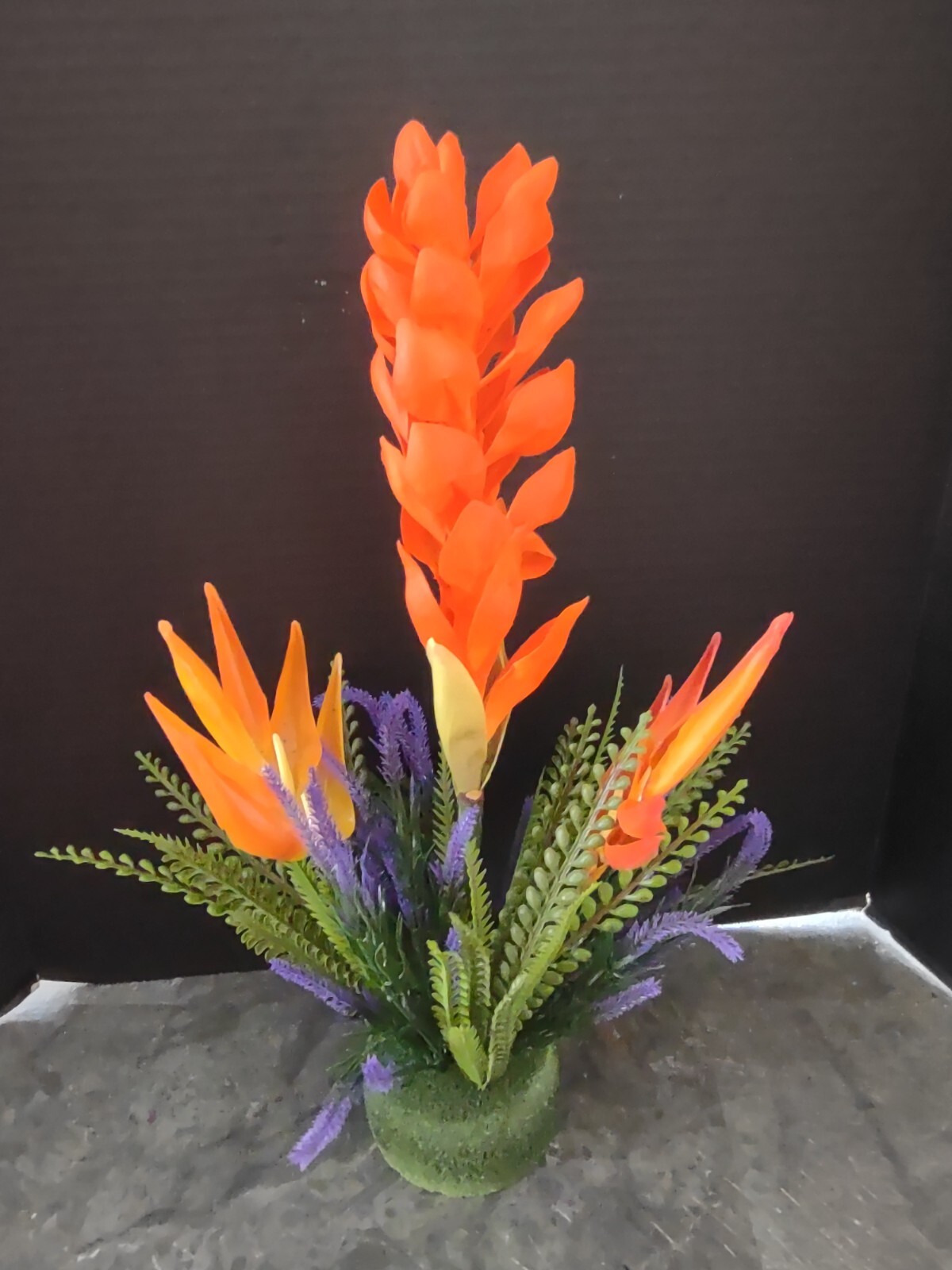 Ginger lily tropical floral arrangement tropical Hawaiian flowers TANGERINE