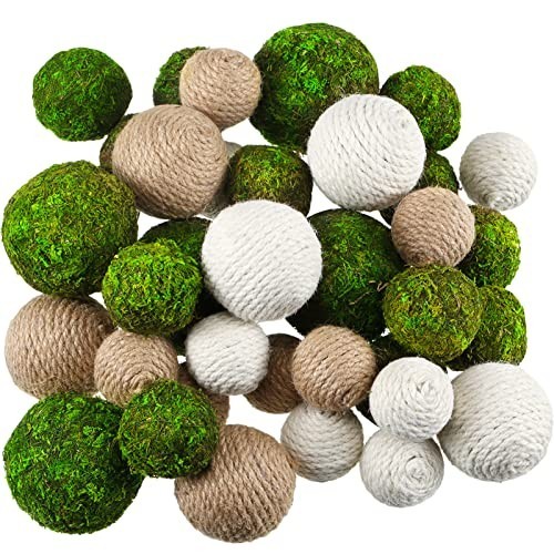 Decorative Balls 36 Pack Twine Moss 4 Sizes Vase Filler Centerpiece Wedding
