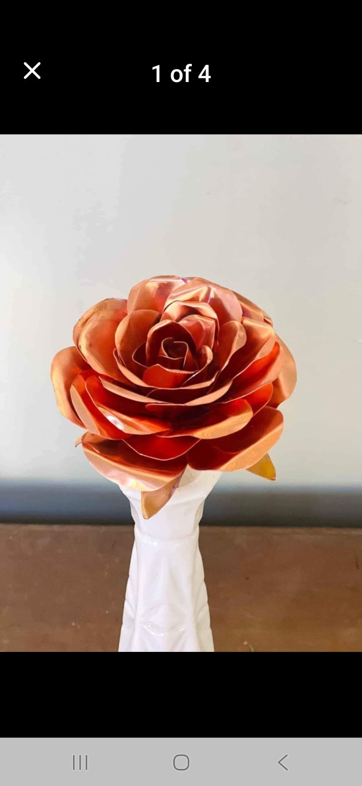 Copper Rose Handmade for Anniversary, Birthday, Housewarming Gift for Her