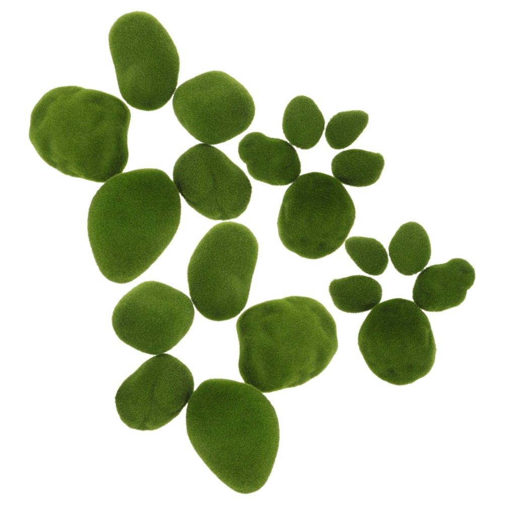 20 Pcs Artificial Moss Stone Rocks Craft Aquarium Landscape