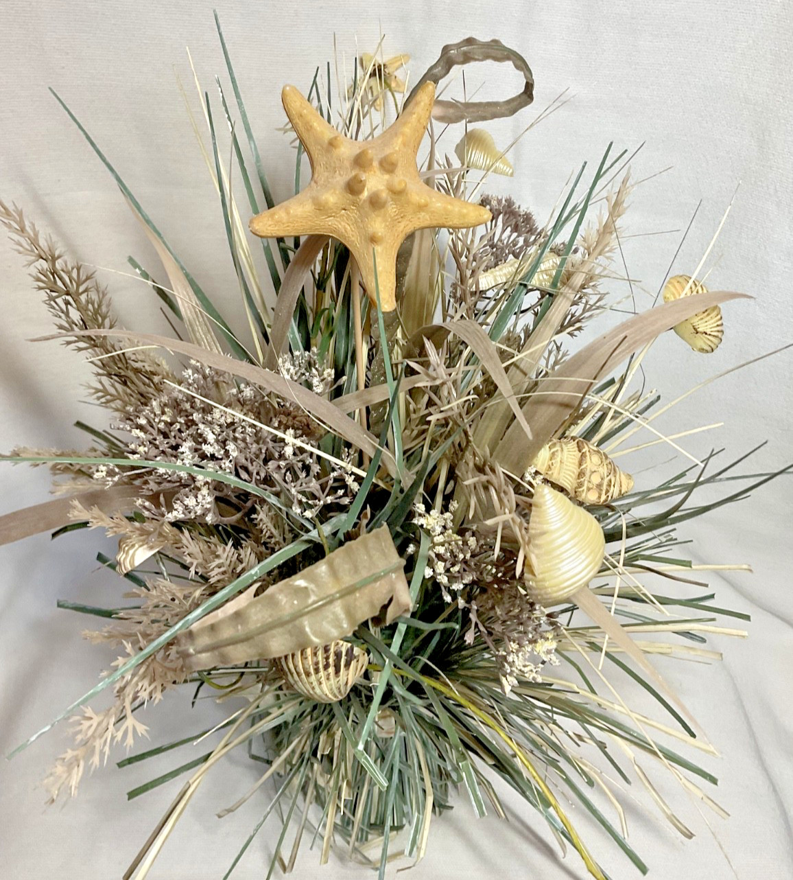 Medium Size Bundled Flower Arrangement Shells 16″ Tall.