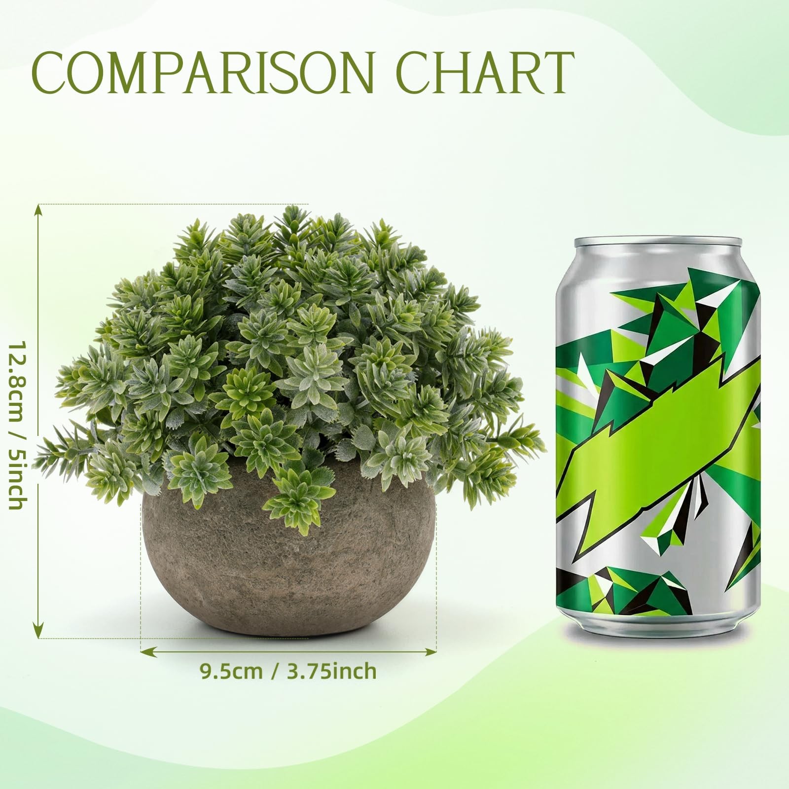 2 PCS Small Artificial Potted Fake Topiary Plants Ornament For Home Bedroom