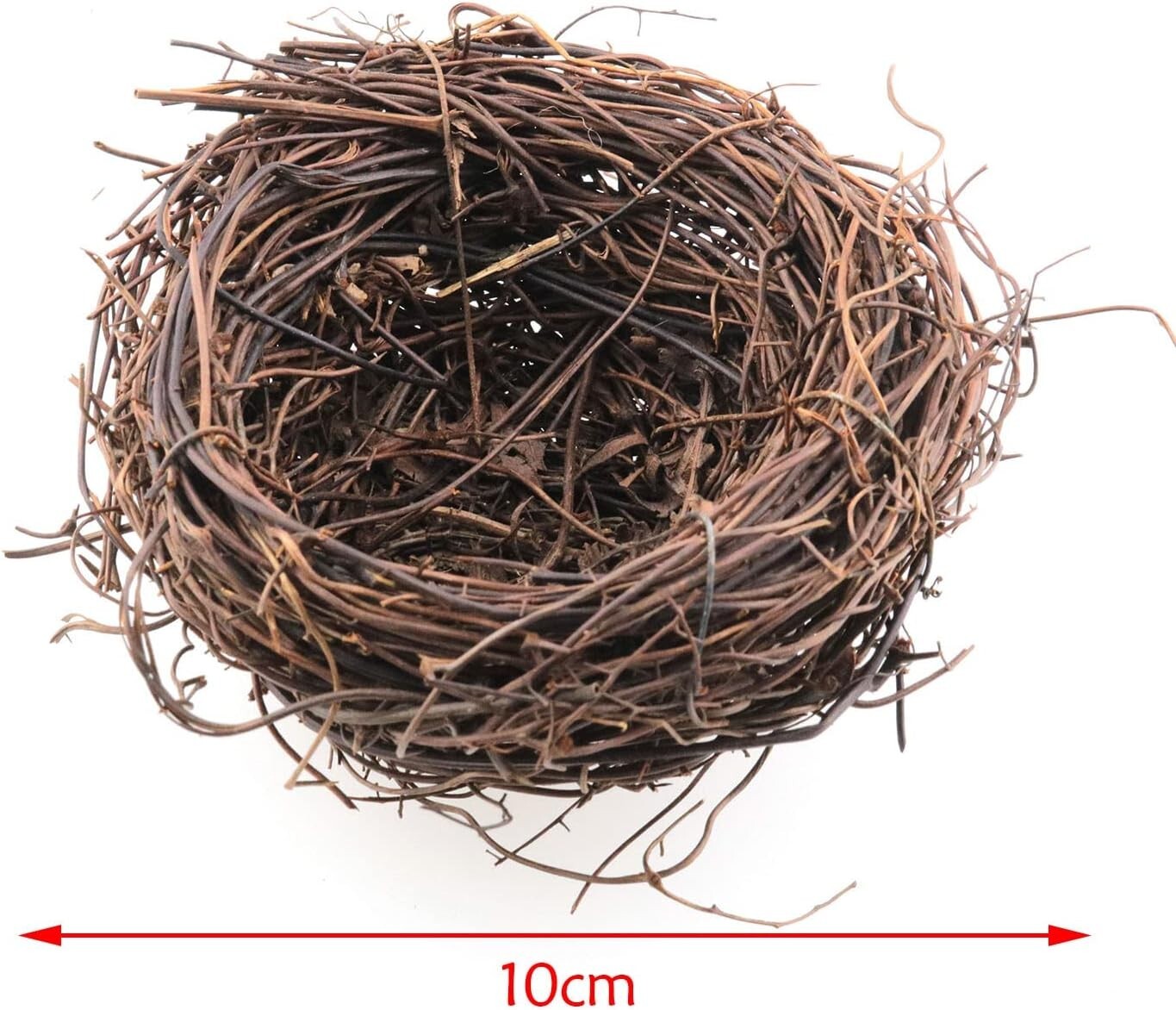 3PCS Bird Nest Artificial Rattan Bird Nest Crafts with 10PCS Foam Eggs DIY Décor