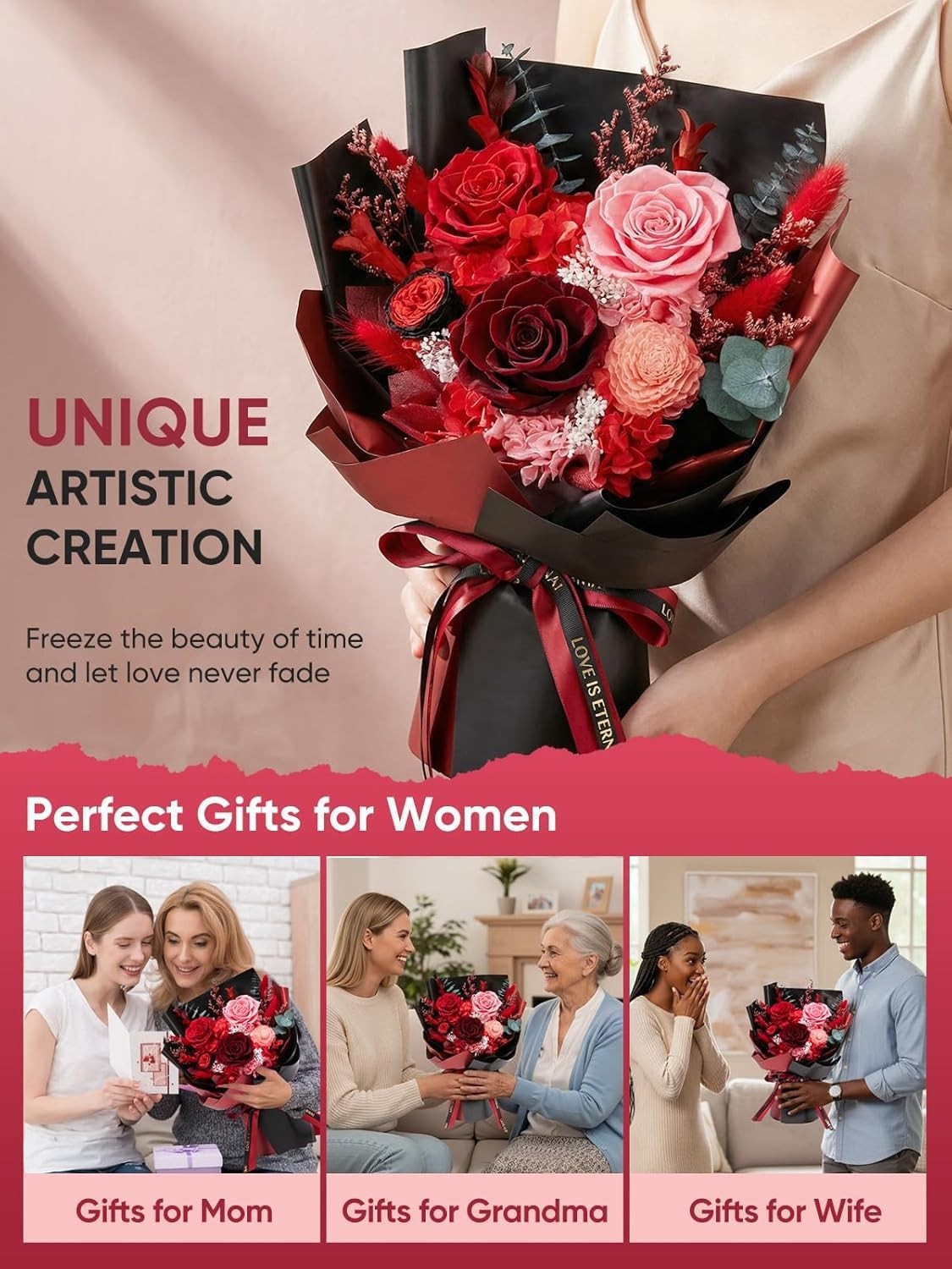 Flowers for Delivery Preserved Fresh Flower Bouquet Mothers Day Roses Gifts for