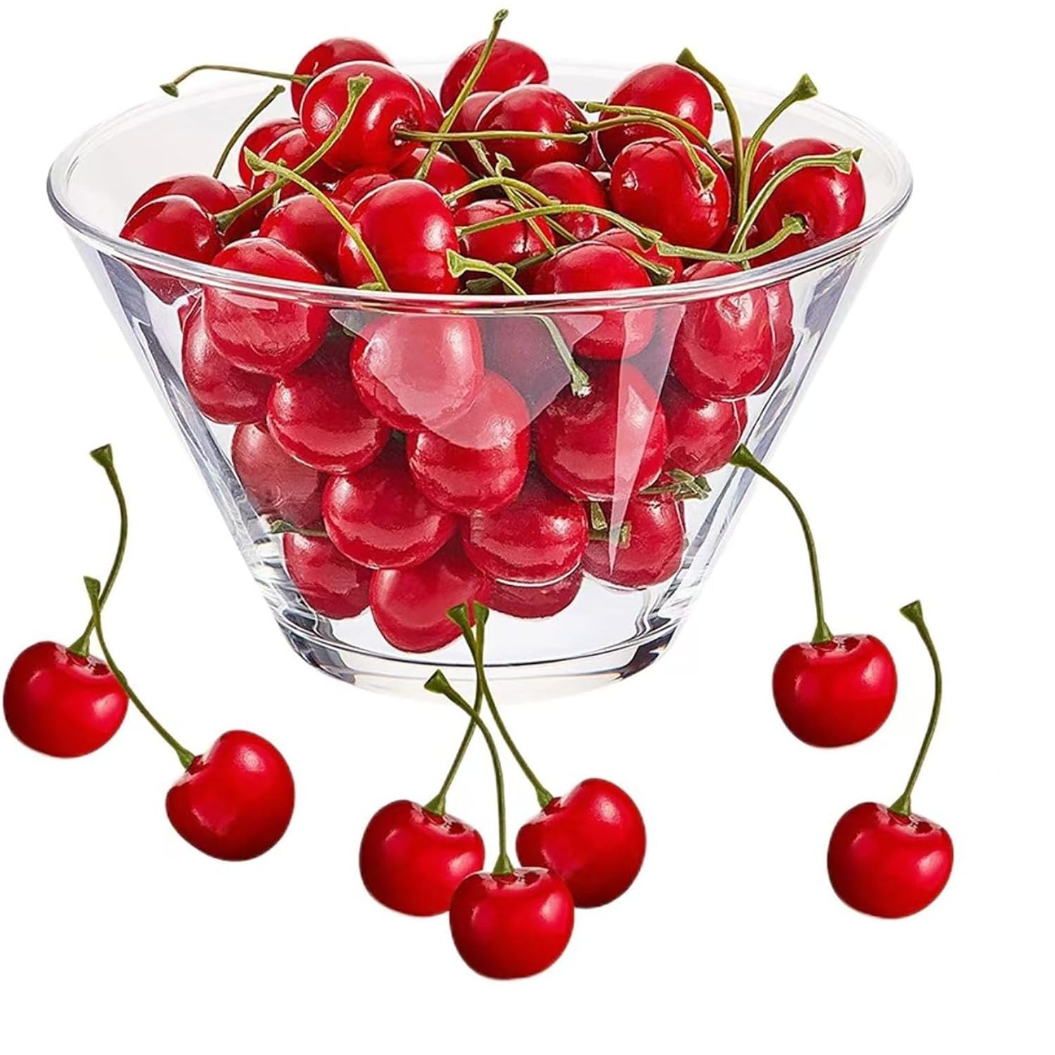 50 Pcs Artificial Cherry Fruits 2.55 Inch Decorations Home Decorations
