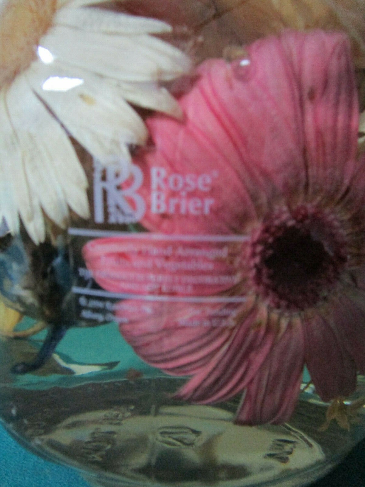 Rb Rose Brier Flower Butterfly Illusion Acrylic Water Jar Container