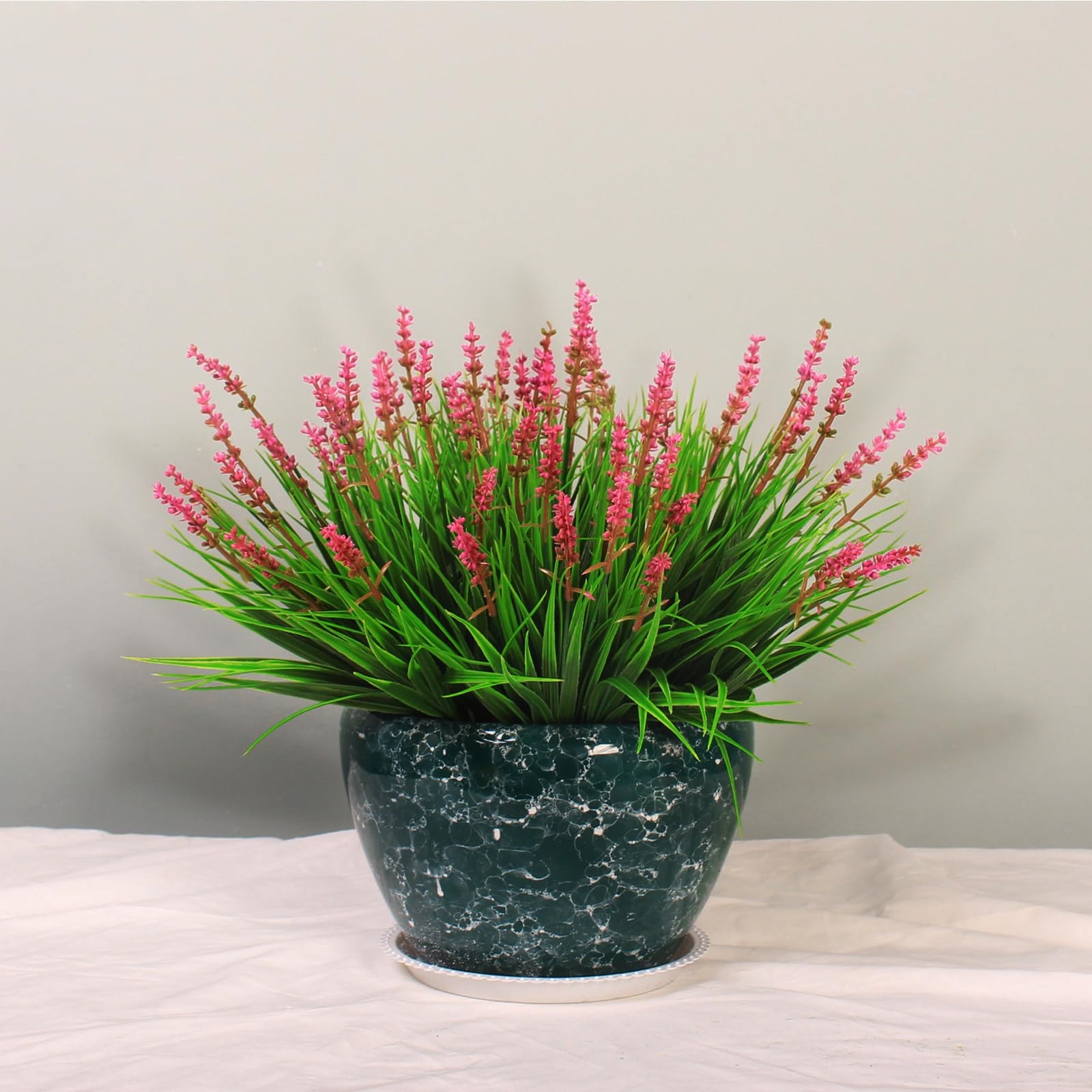 Artificial Plants Outdoor 12 Bundles Fake Monkey Grass Fade Resistant Plastic…