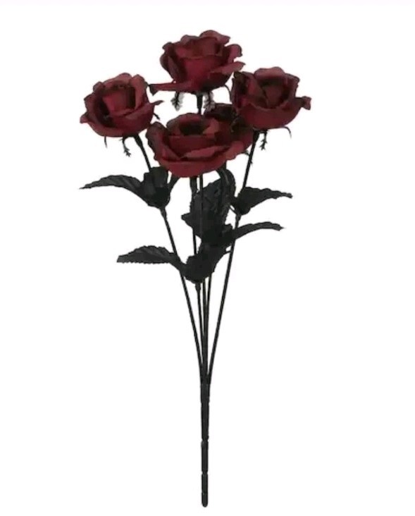 NIP Bundle Of 12 Red, Blue & Purple Faux Rose Bouquets!