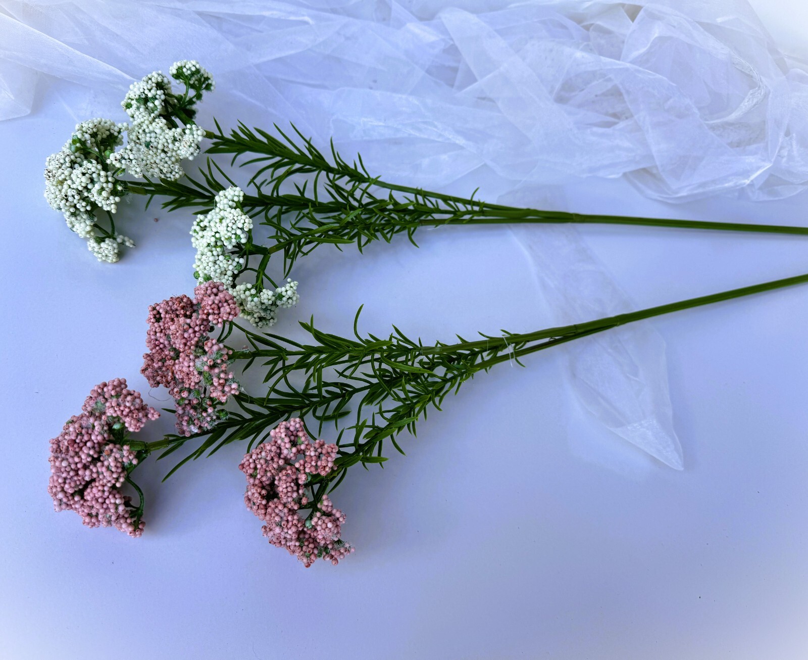 Australian Native Flowers Rice Flower Pink White Sago bush Faux Silk Stems x 1