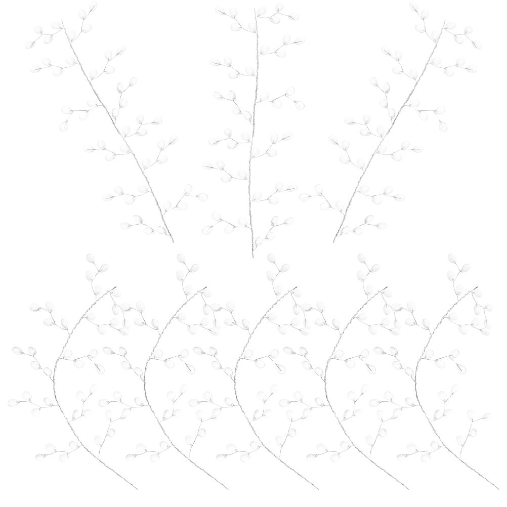 10 Bunches Artificial Acrylic Flower Picks For Diy Crafts Wedding Decoration
