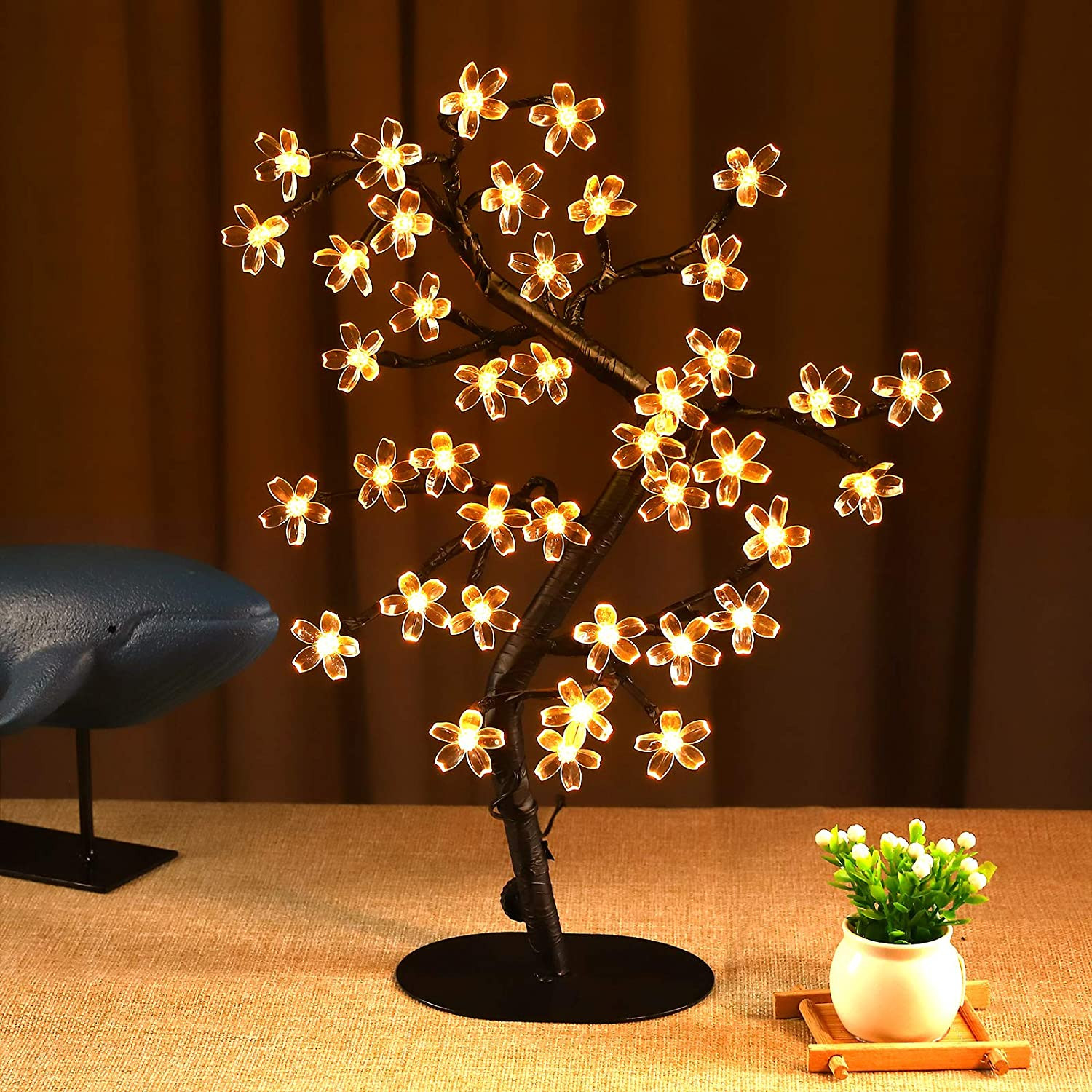 Cherry Blossom Tree Lamp 17″ 40 LED Lights USB Operated Party, Wedding Décor