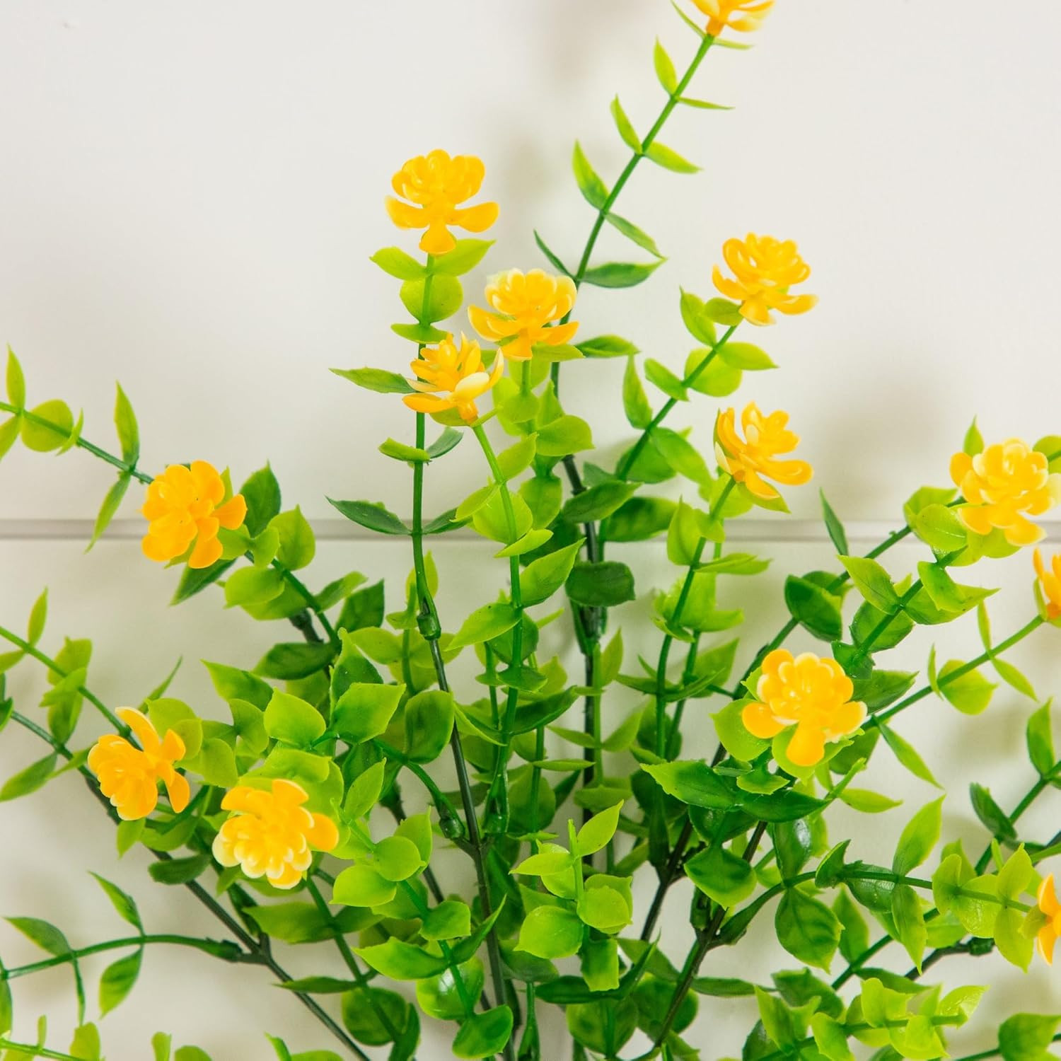 13In. UV Resistant Artificial Flowering Mini Rose Bush (Indoor/Outdoor) – Set of