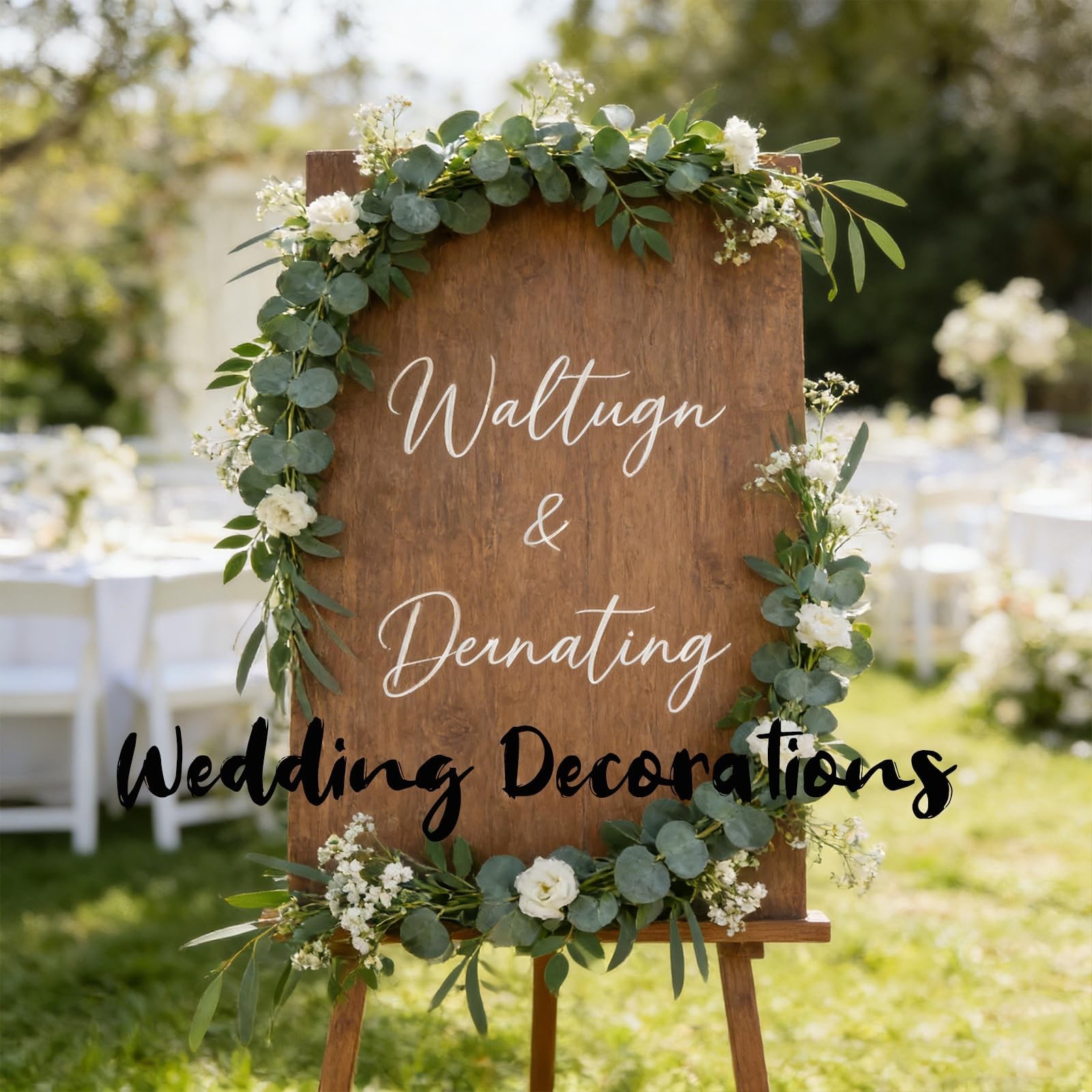 4 Pack 6.5Ft Fake Greenery Garlands Eucalyptus Willow Garland for Rustic Wedd…