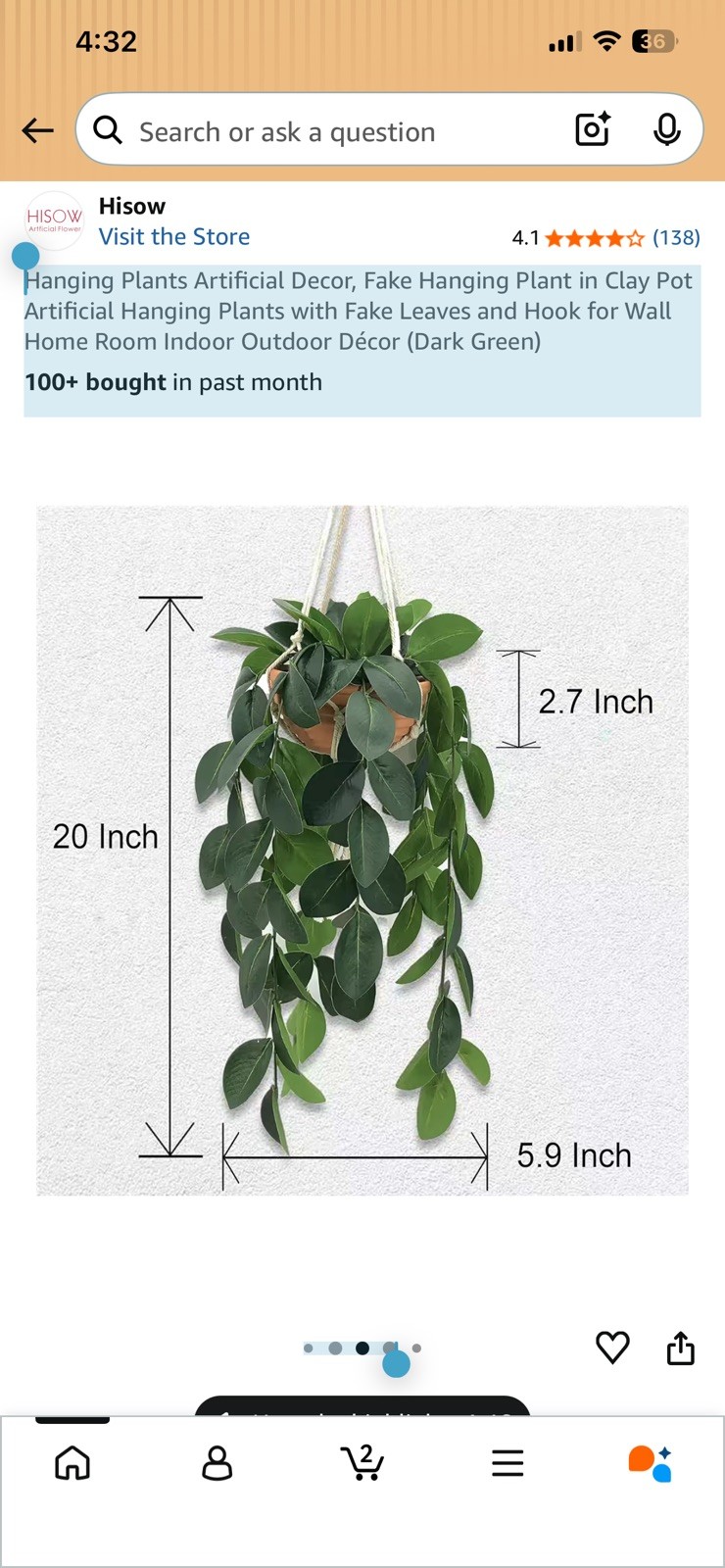 Fake Hanging Plant in Clay Pot – Artificial Hanging Plants Chinese Money Tree