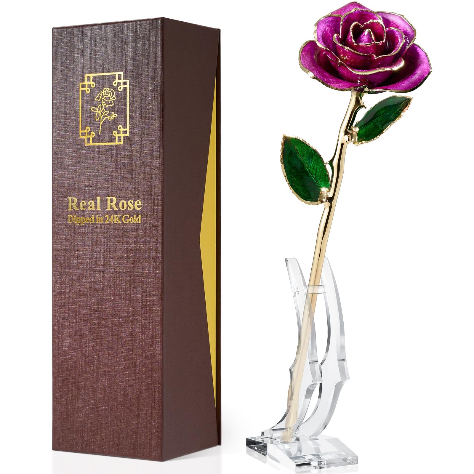Gold Dipped Rose 24K – Forever Gift for Her,Perfect for ,Girlfriend Gifts,Val…