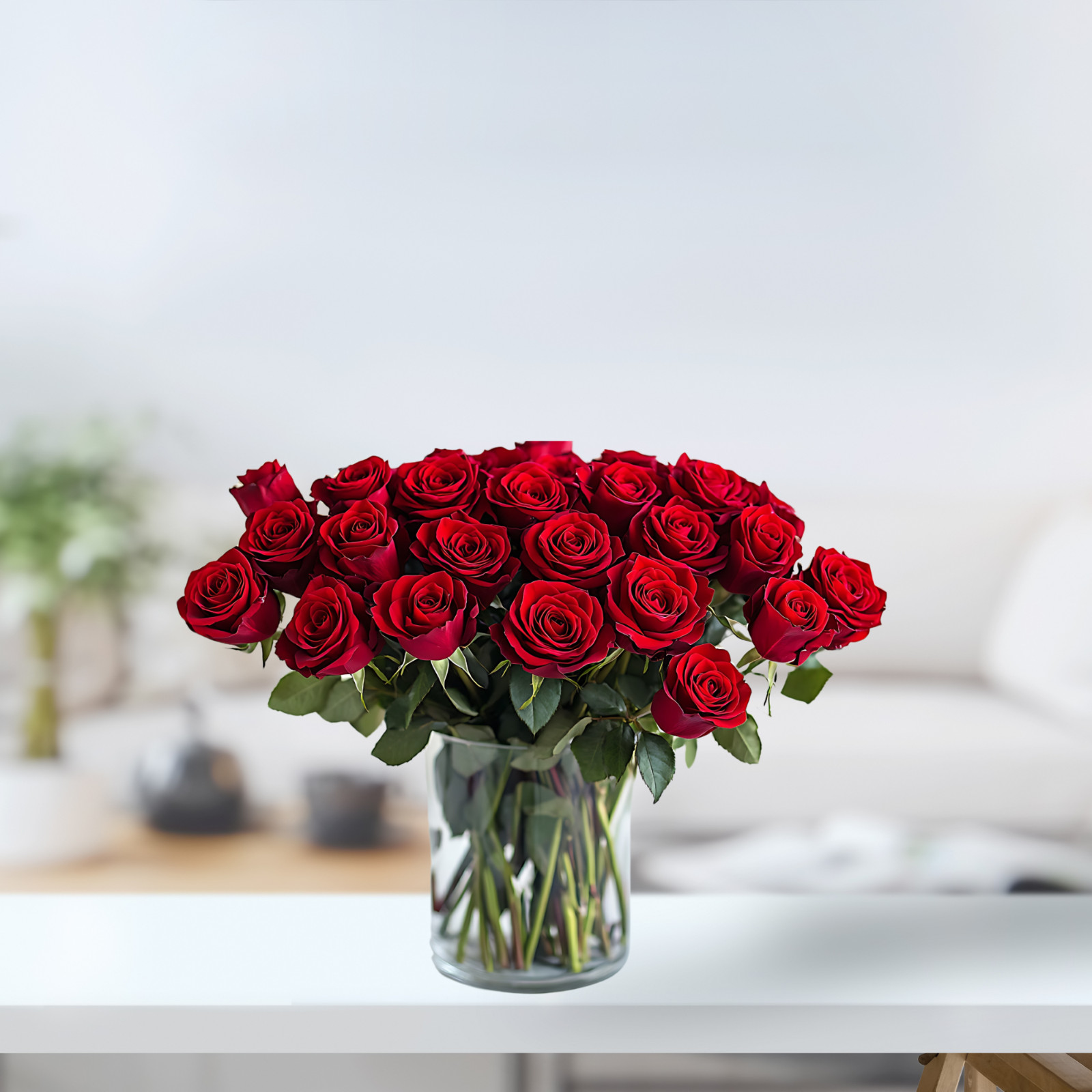 24 Real Premium Fresh Cut Red Roses – 24 Stems Fresh Flowers – Fresh Bouquets