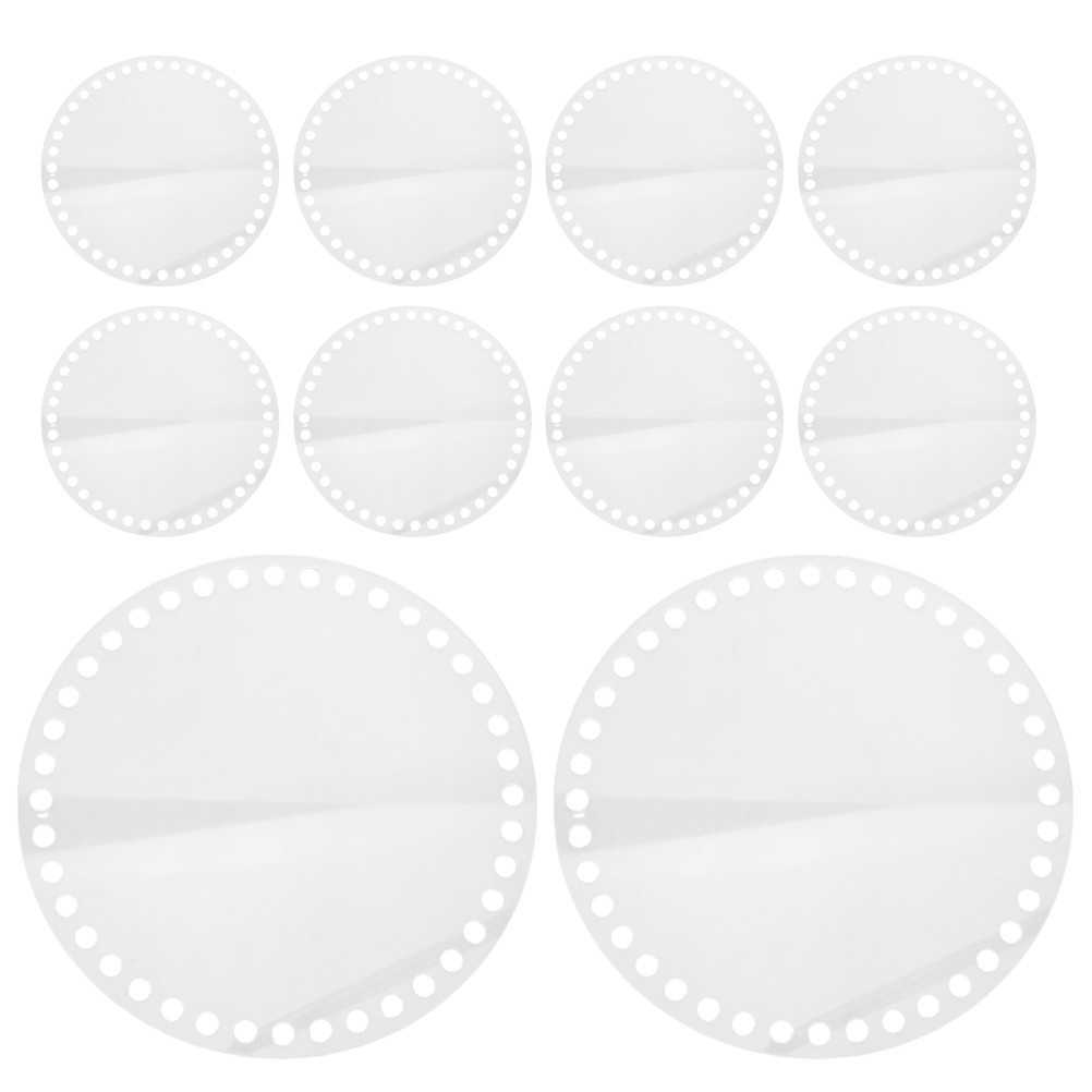 10Pcs Durable Acrylic Round Base for Crochet Bags DIY Transparent Handbag Shaper